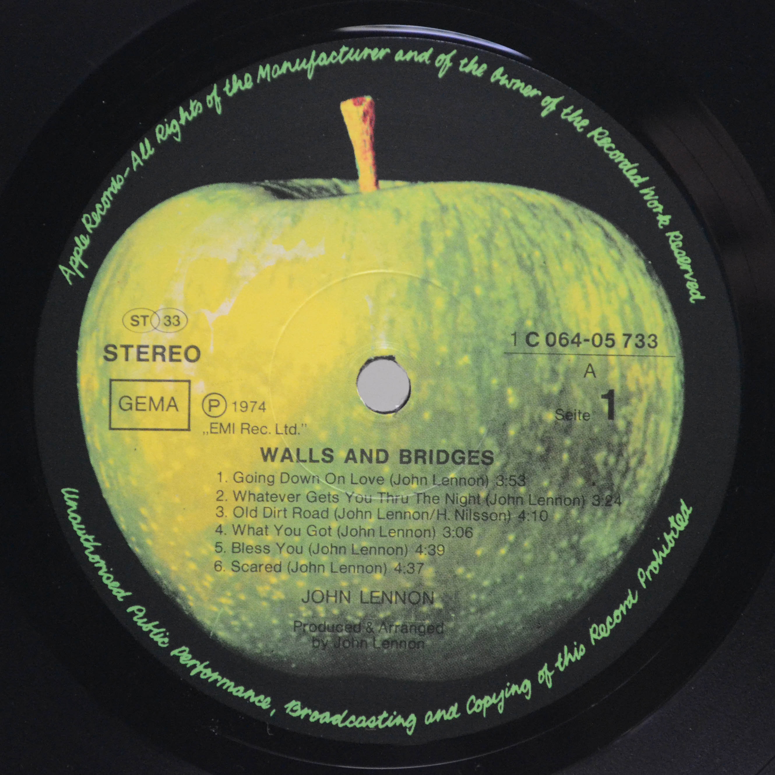 John Lennon — Walls And Bridges (booklet), 1976