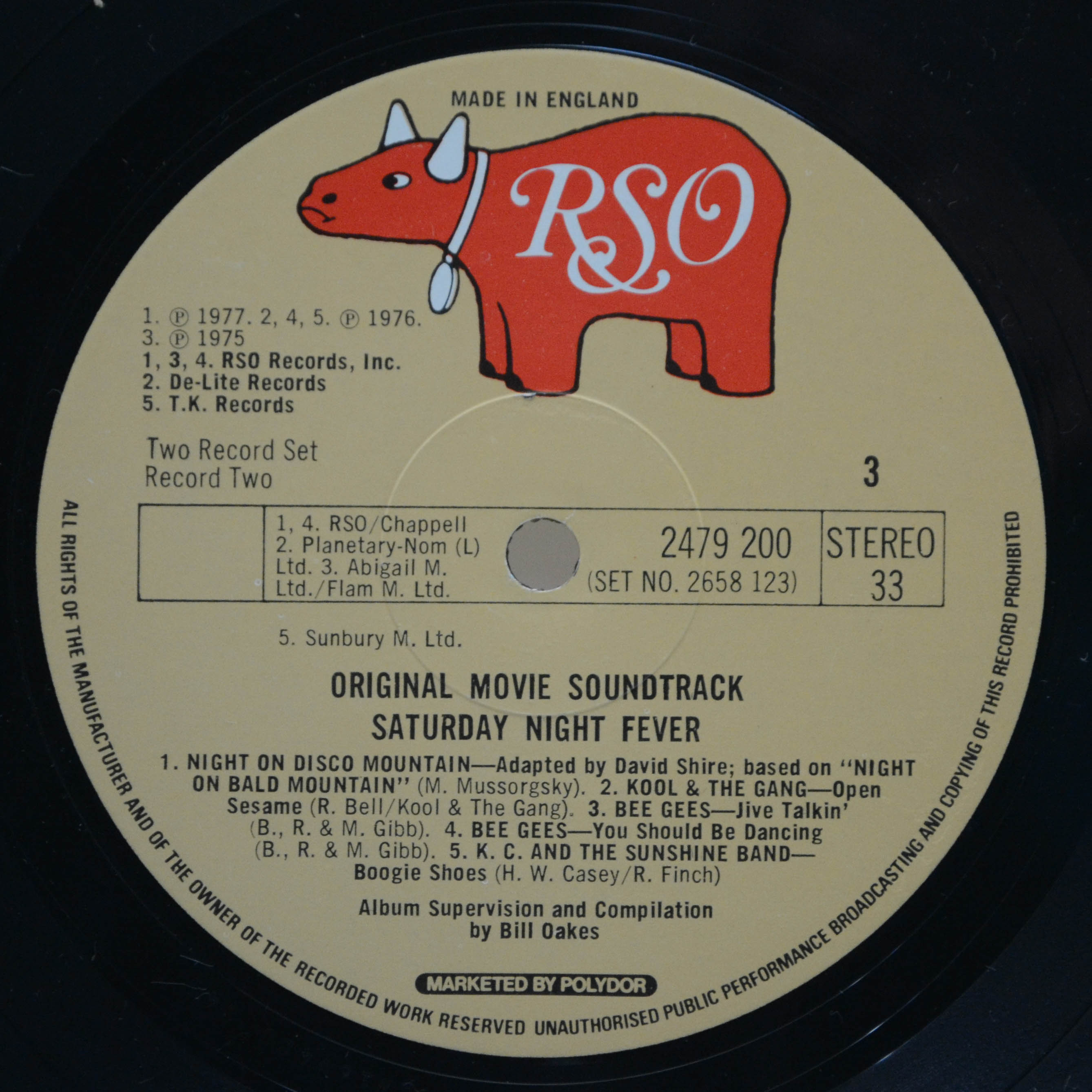 Various — Saturday Night Fever (The Original Movie Sound Track) (2LP, UK), 1977