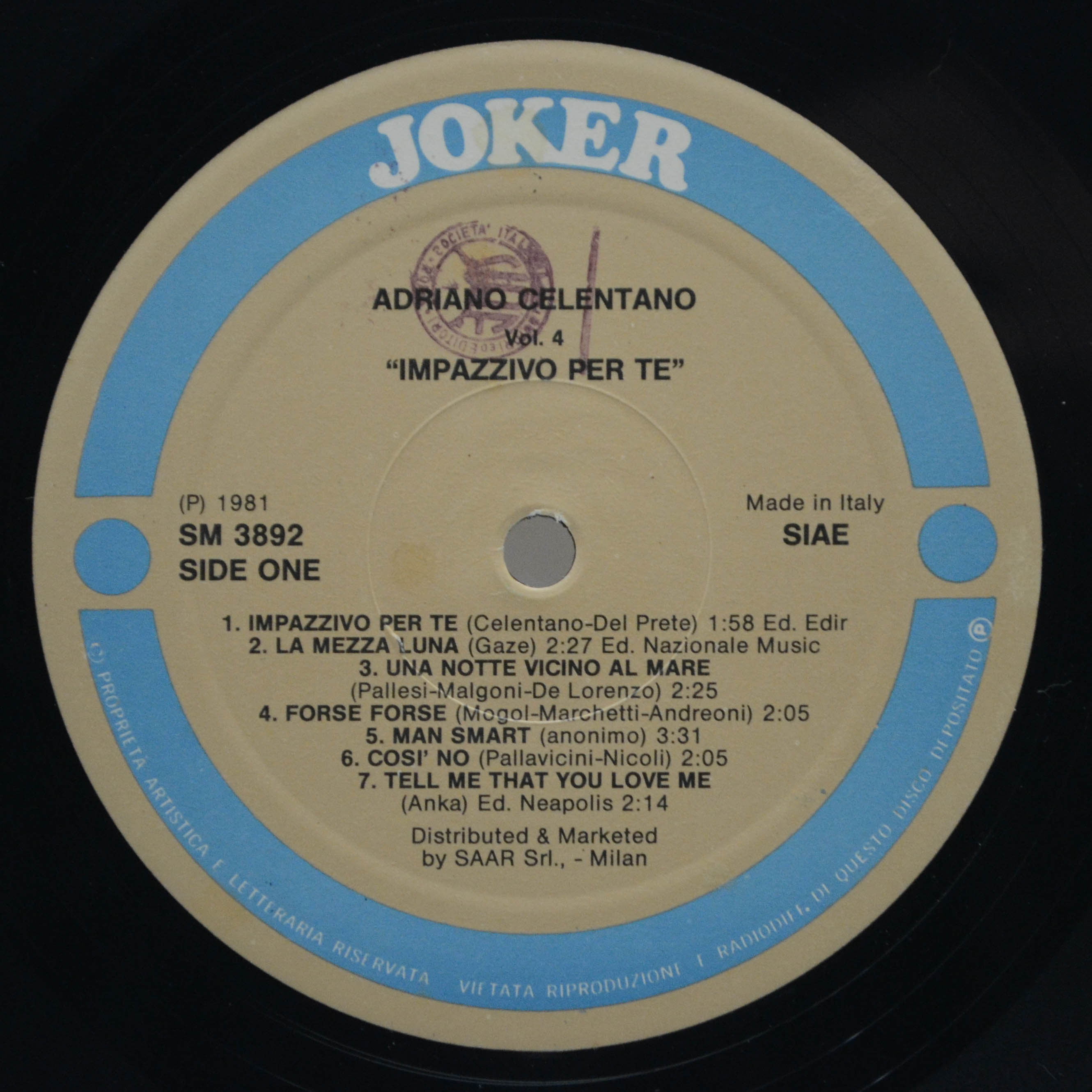 Adriano Celentano — Adriano Celentano (2LP, Italy), 1981