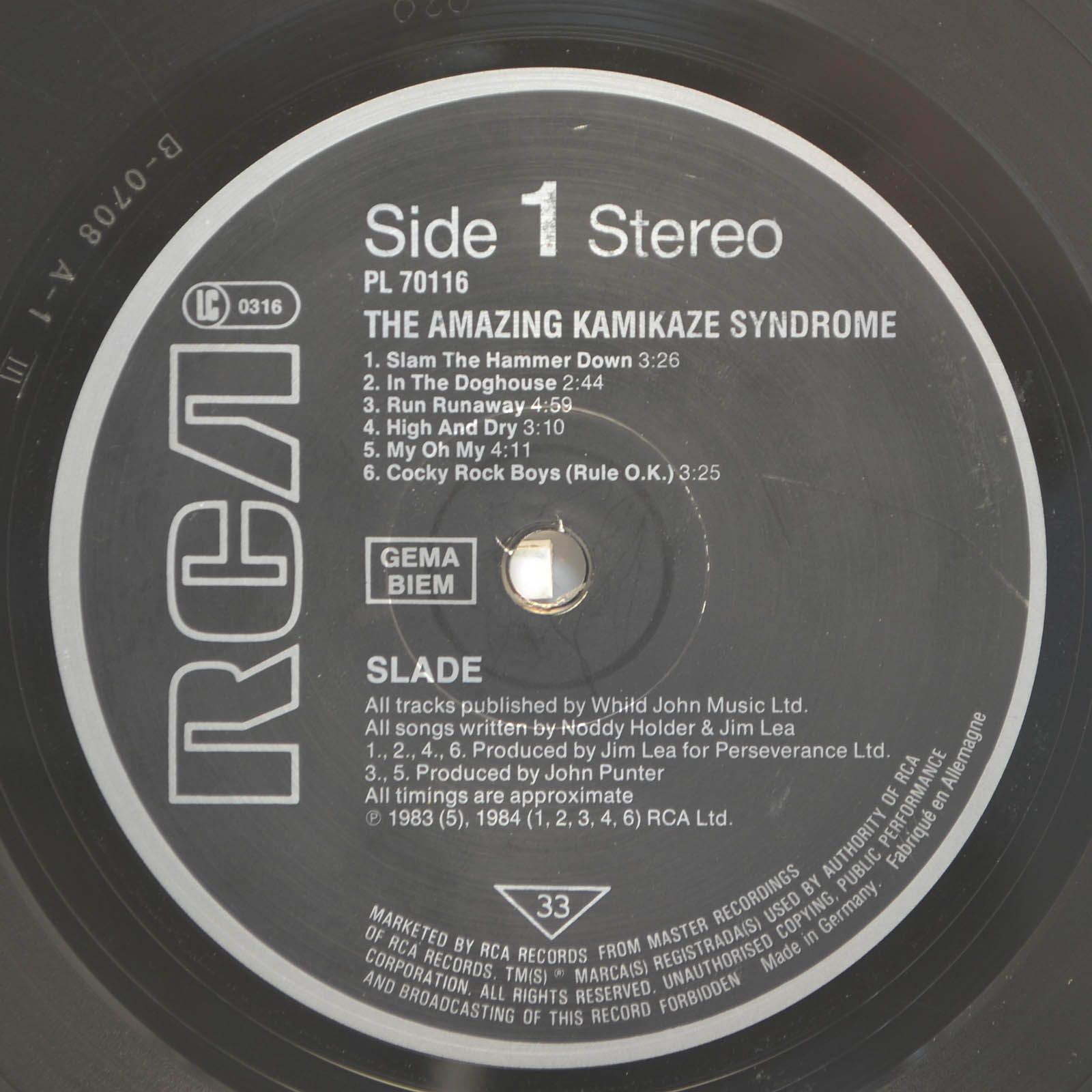 Slade — The Amazing Kamikaze Syndrome, 1984