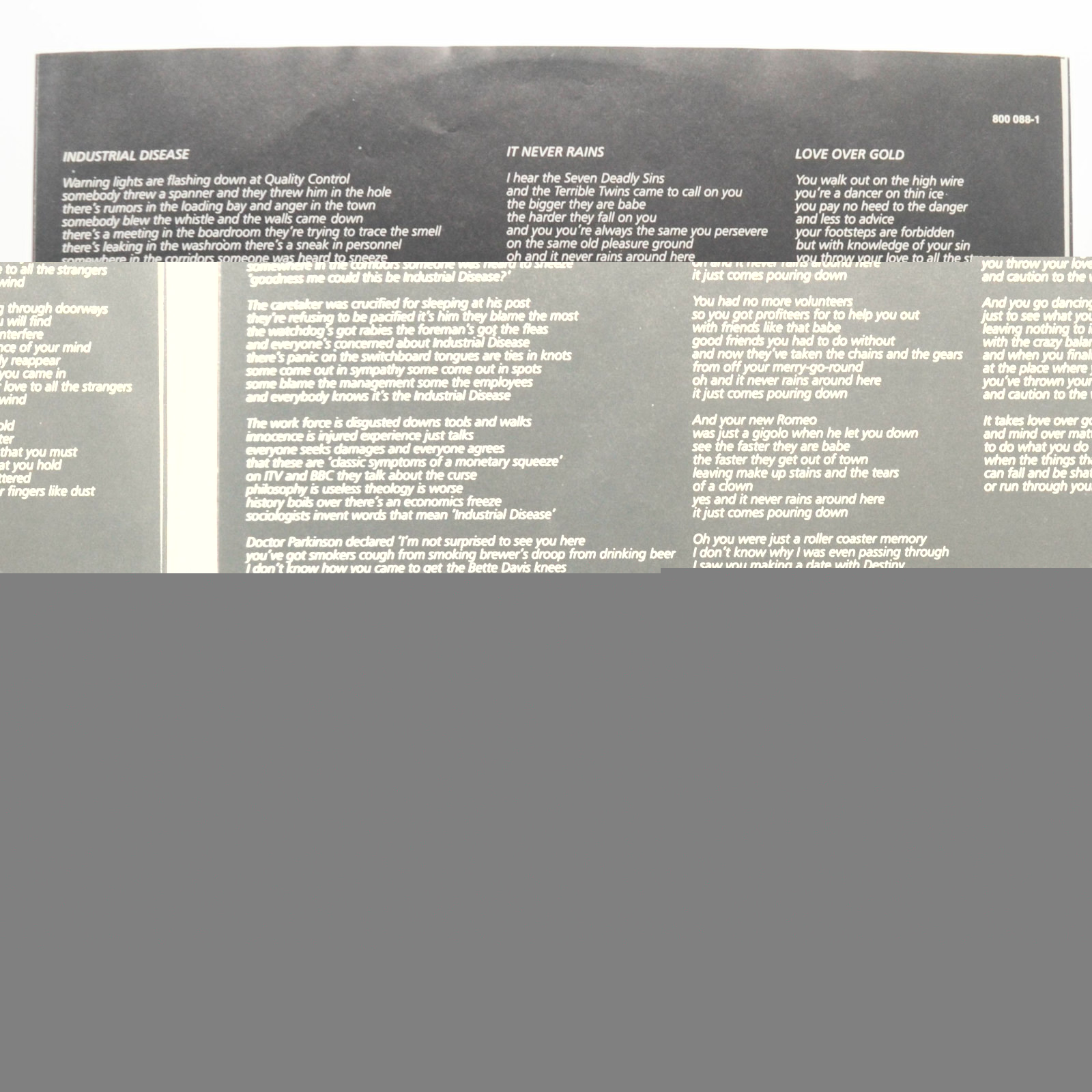 Dire Straits — Love Over Gold, 1982