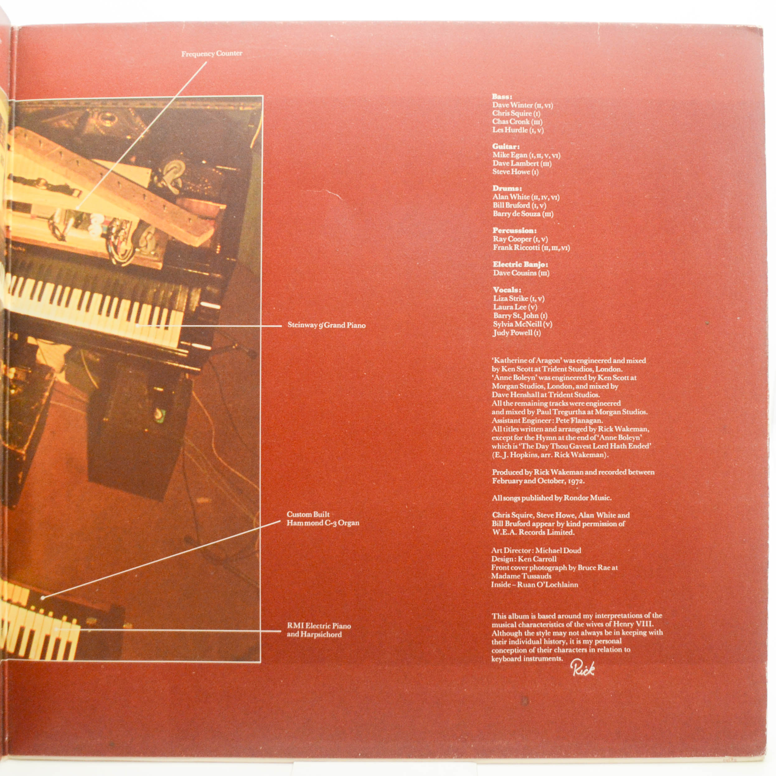 Rick Wakeman - The Six Wives Of Henry VIII, 3490 ₽ Германия, A&M ...