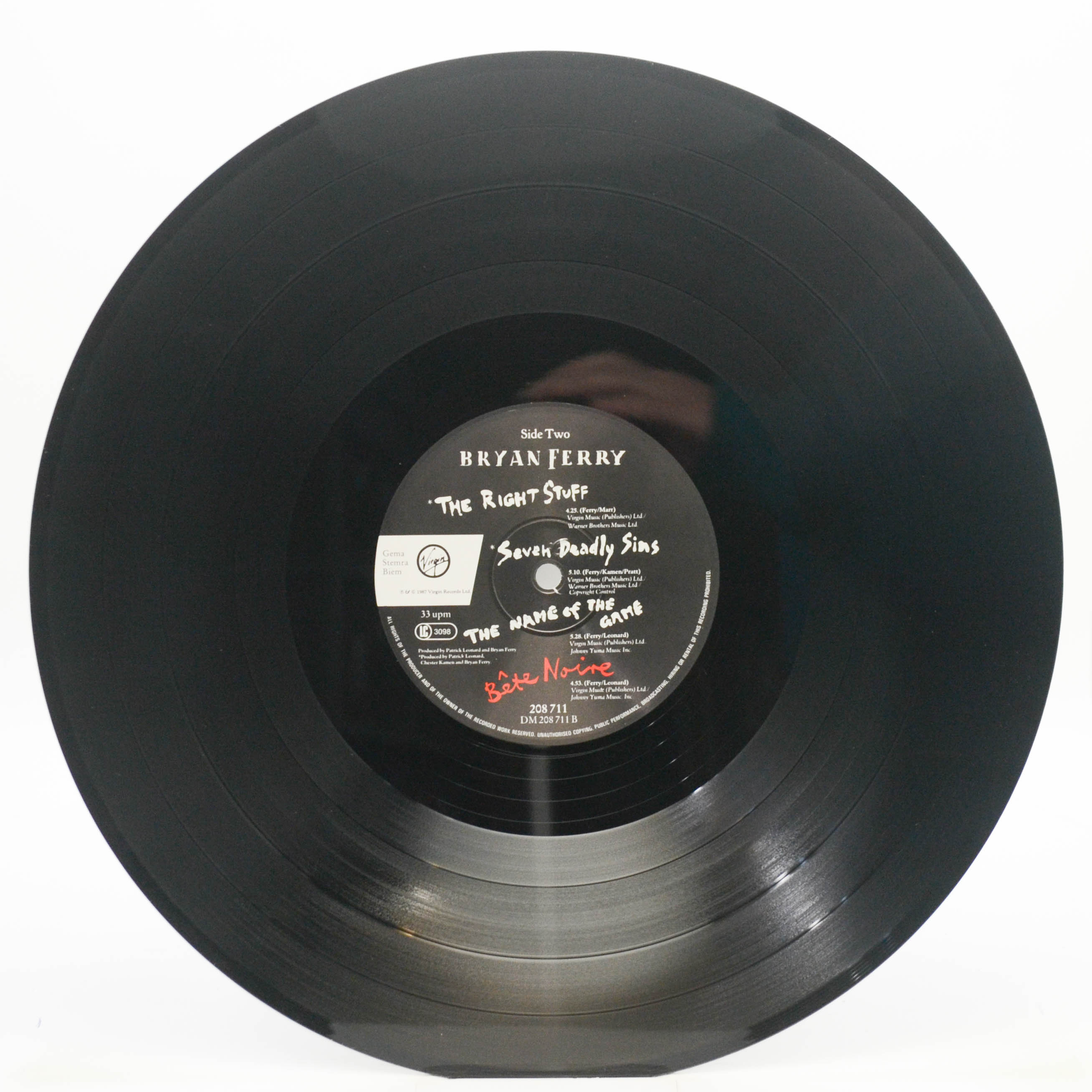 Bryan Ferry — Bête Noire, 1987
