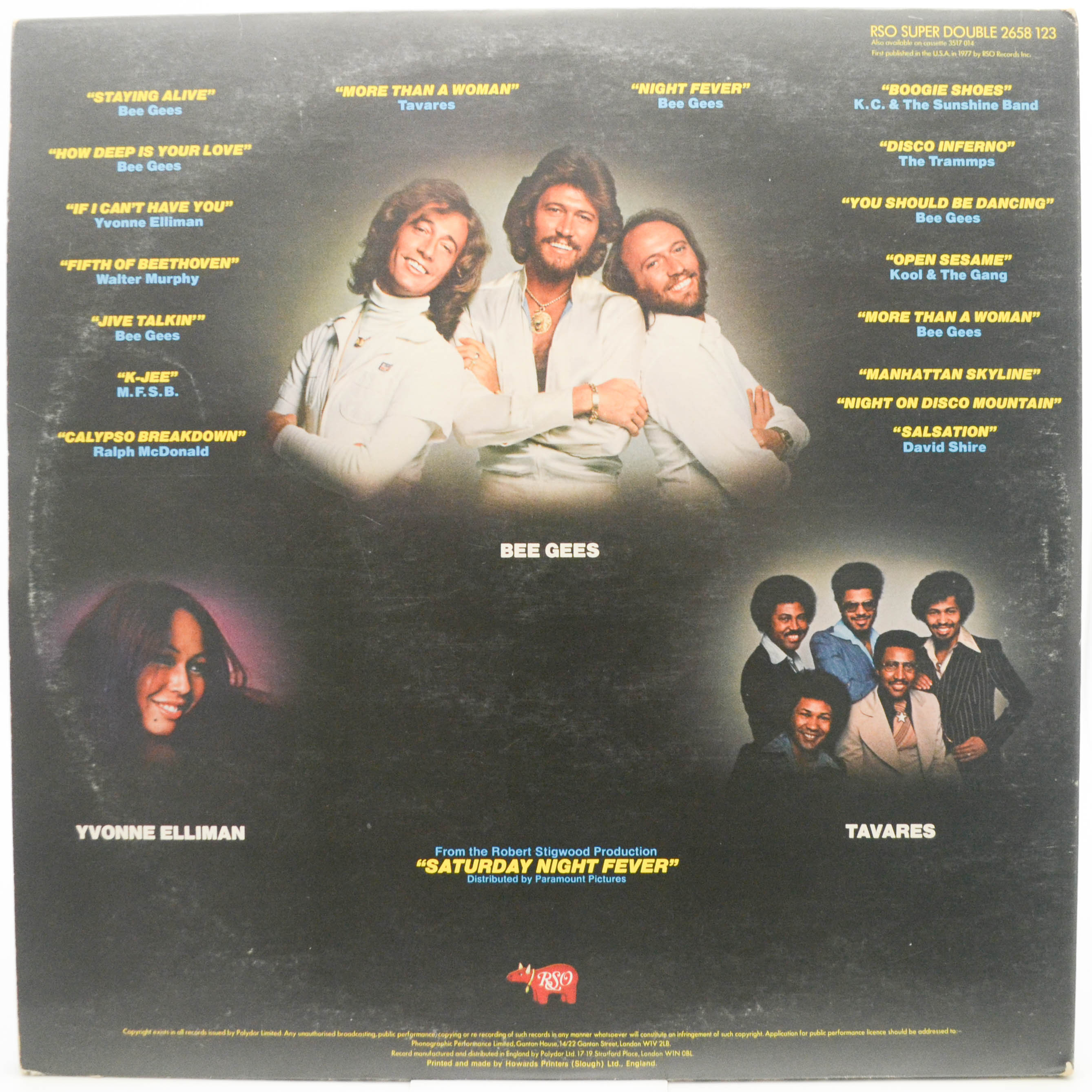 Various — Saturday Night Fever (The Original Movie Sound Track) (2LP, UK), 1977