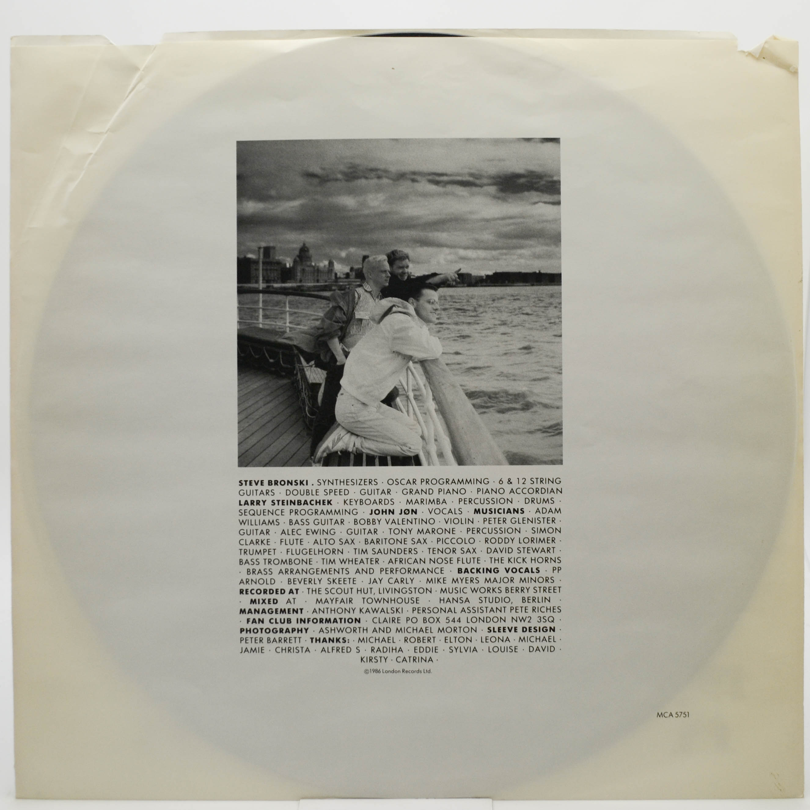 Bronski Beat — Truthdare Doubledare (USA), 1986