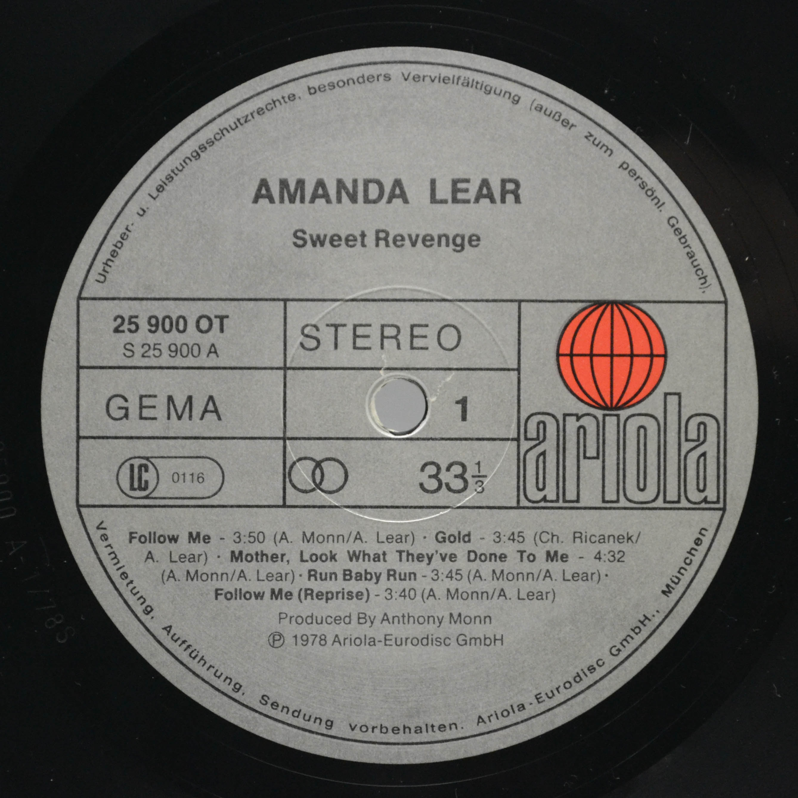 Amanda Lear — Sweet Revenge (poster), 1978