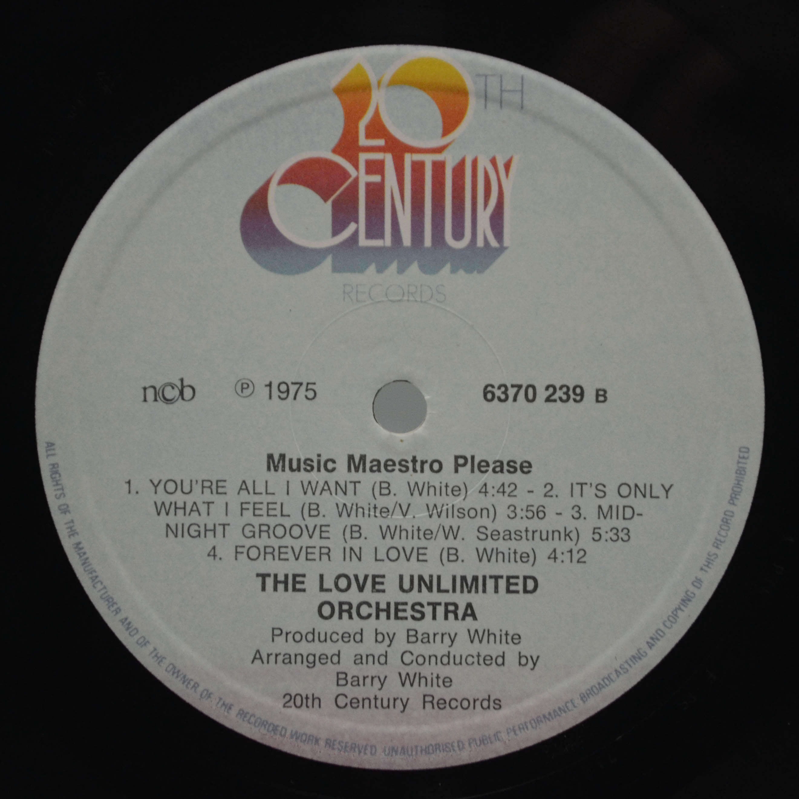 Love Unlimited Orchestra — Music Maestro Please, 1976