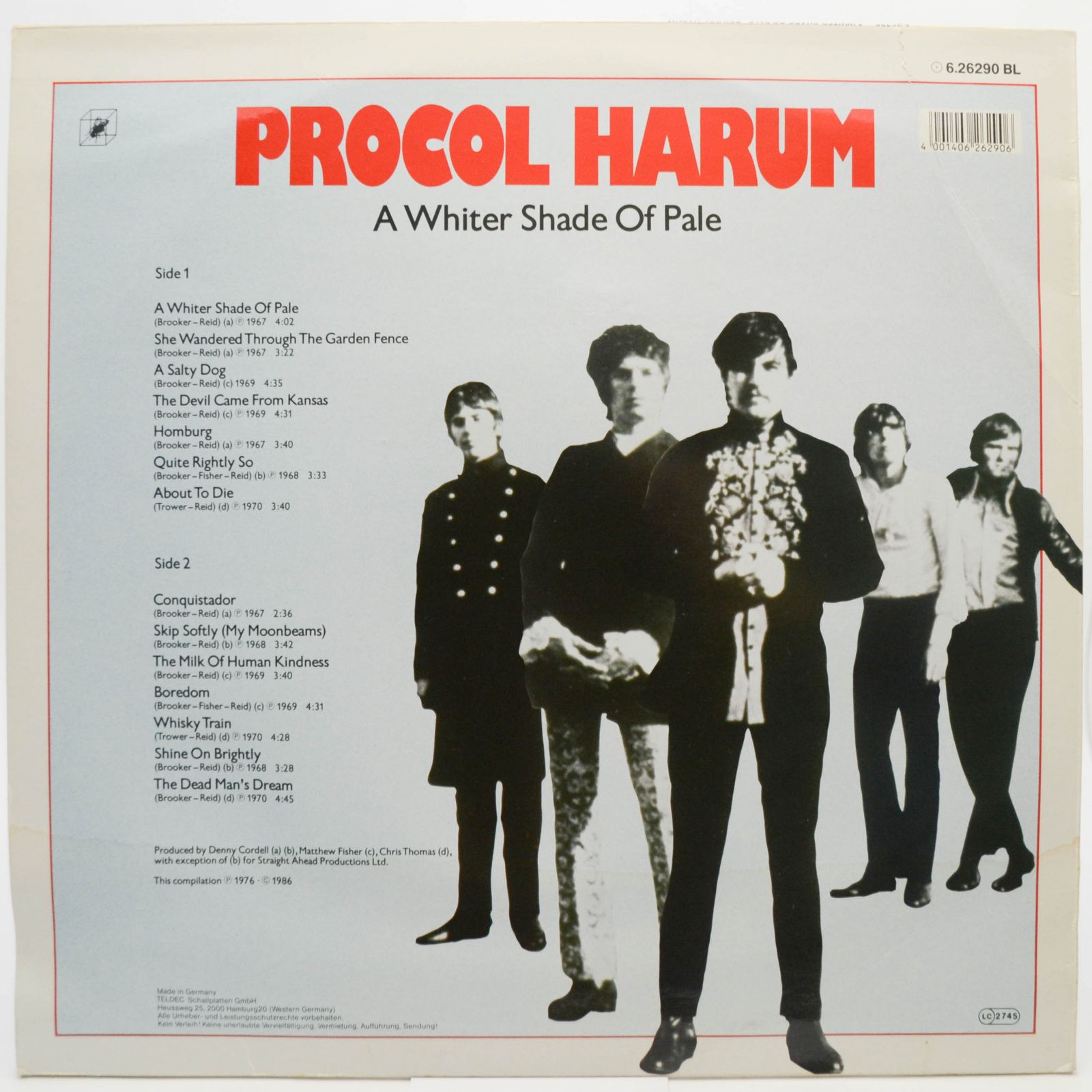 Procol Harum — A Whiter Shade Of Pale, 1986