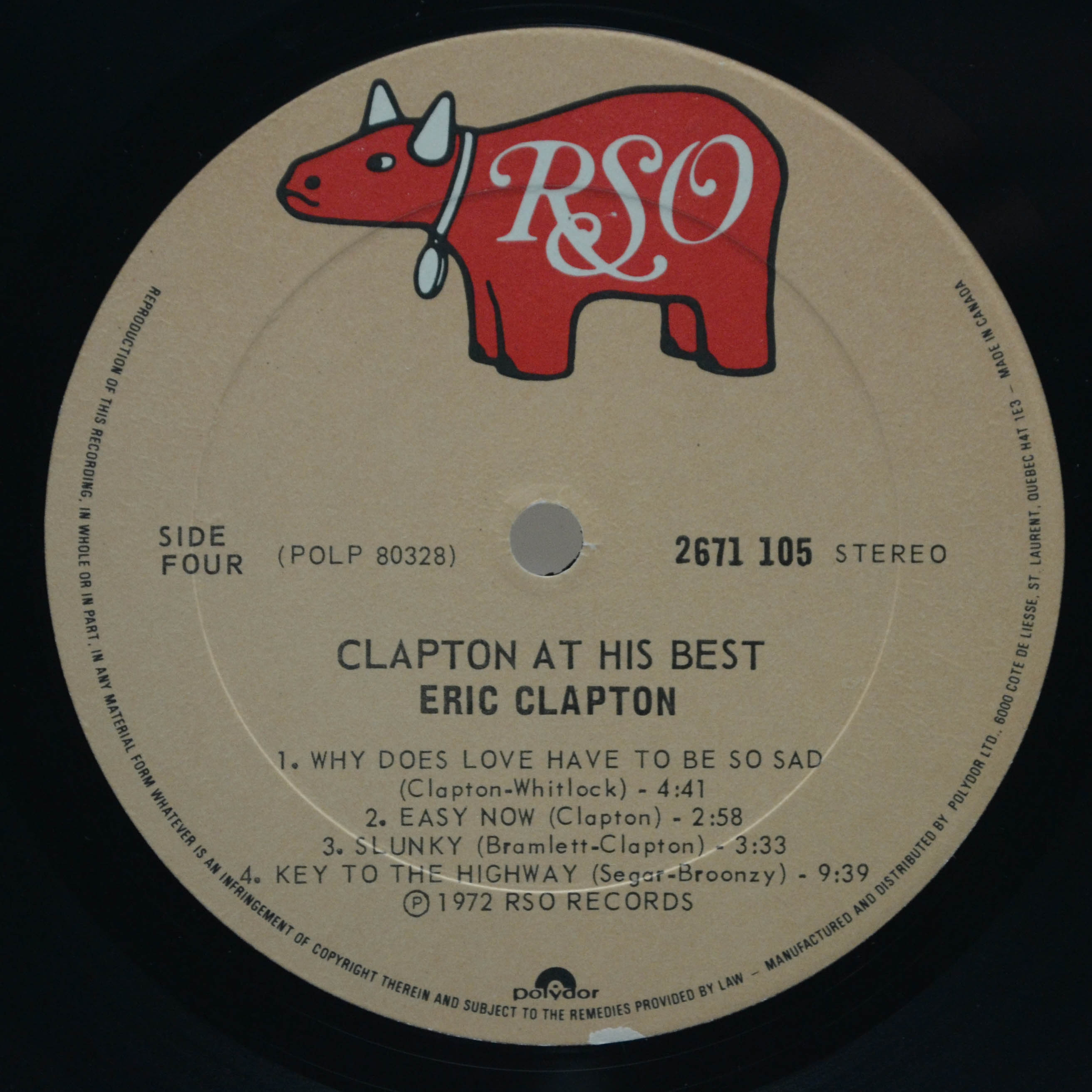 Eric Clapton — At His Best (2LP), 1972