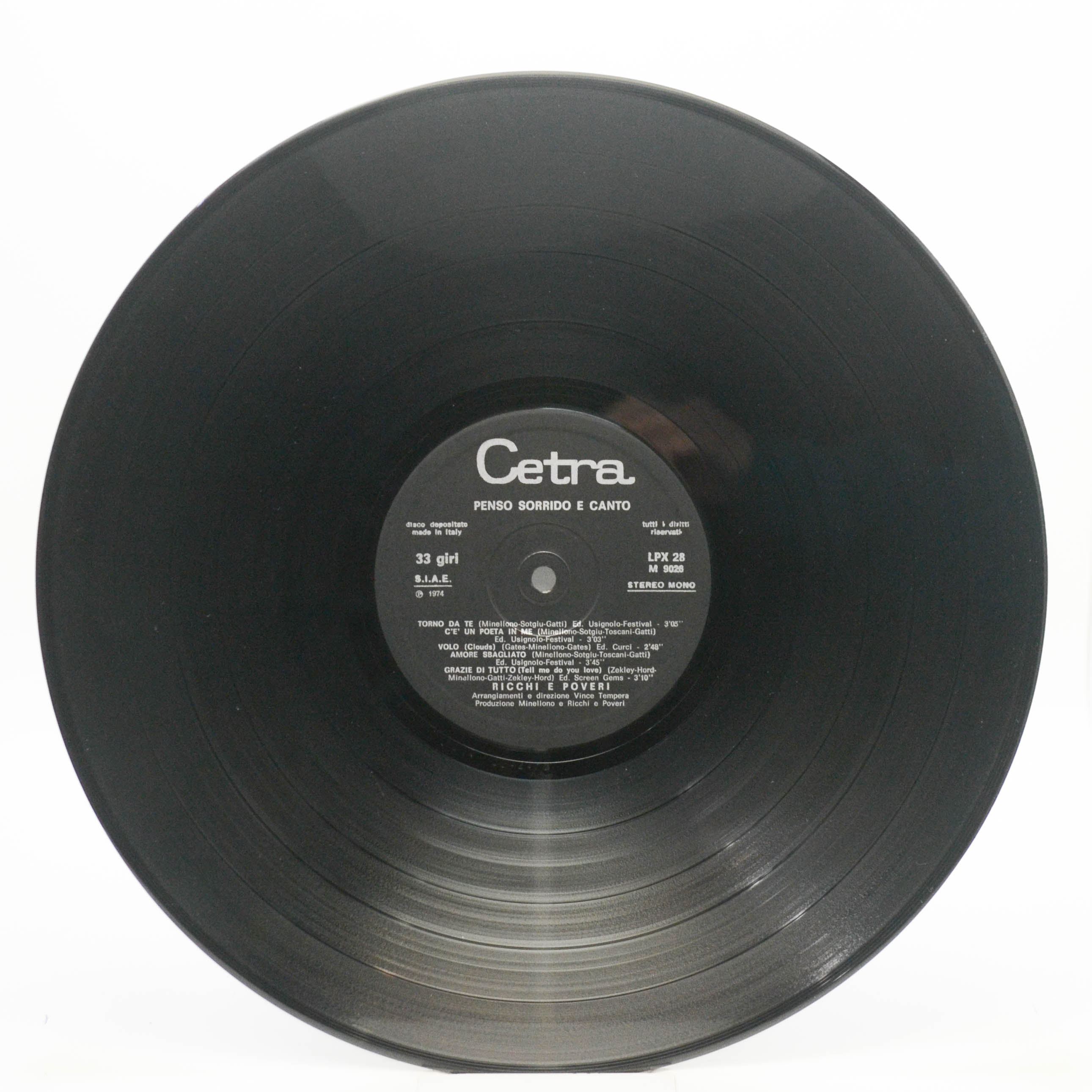 Виниловая пластинка Ricchi & Poveri — Penso Sorrido E Canto (1-st, Italy), 1974