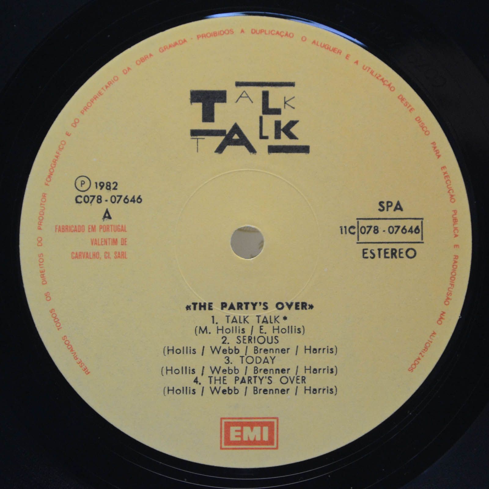Talk Talk — The Party's Over, 1982
