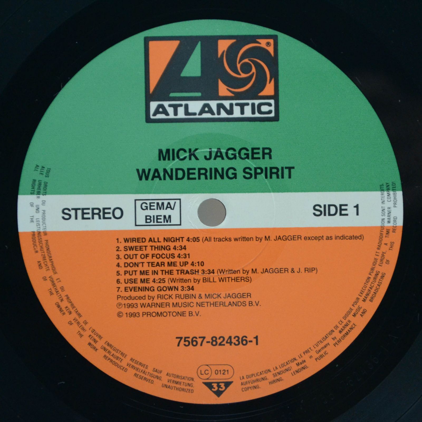 Mick Jagger — Wandering Spirit, 1993