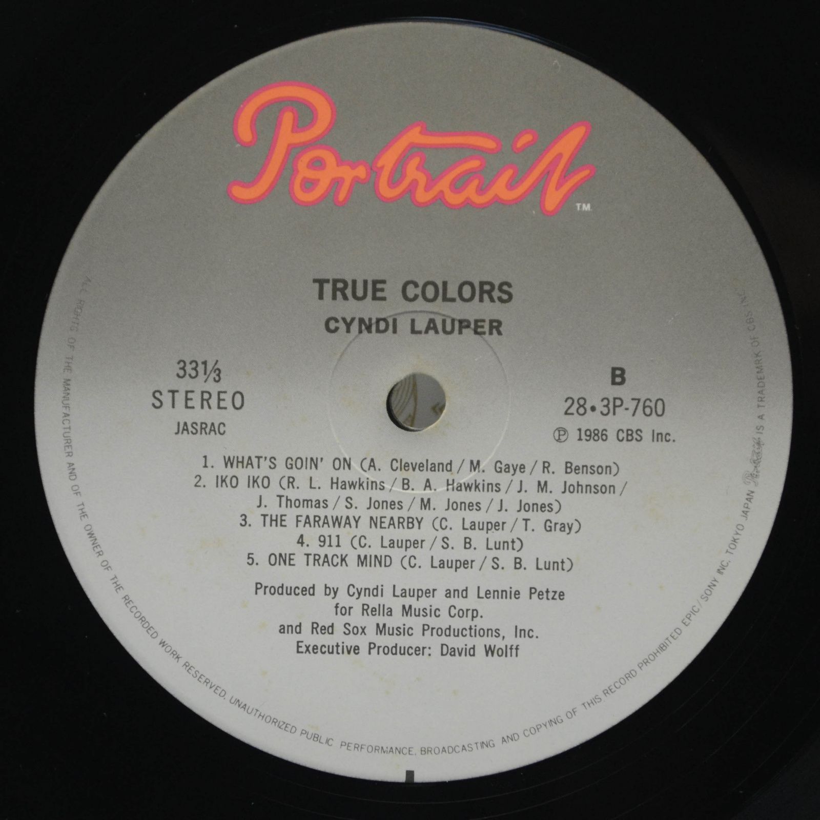 Cyndi Lauper — True Colors, 1986
