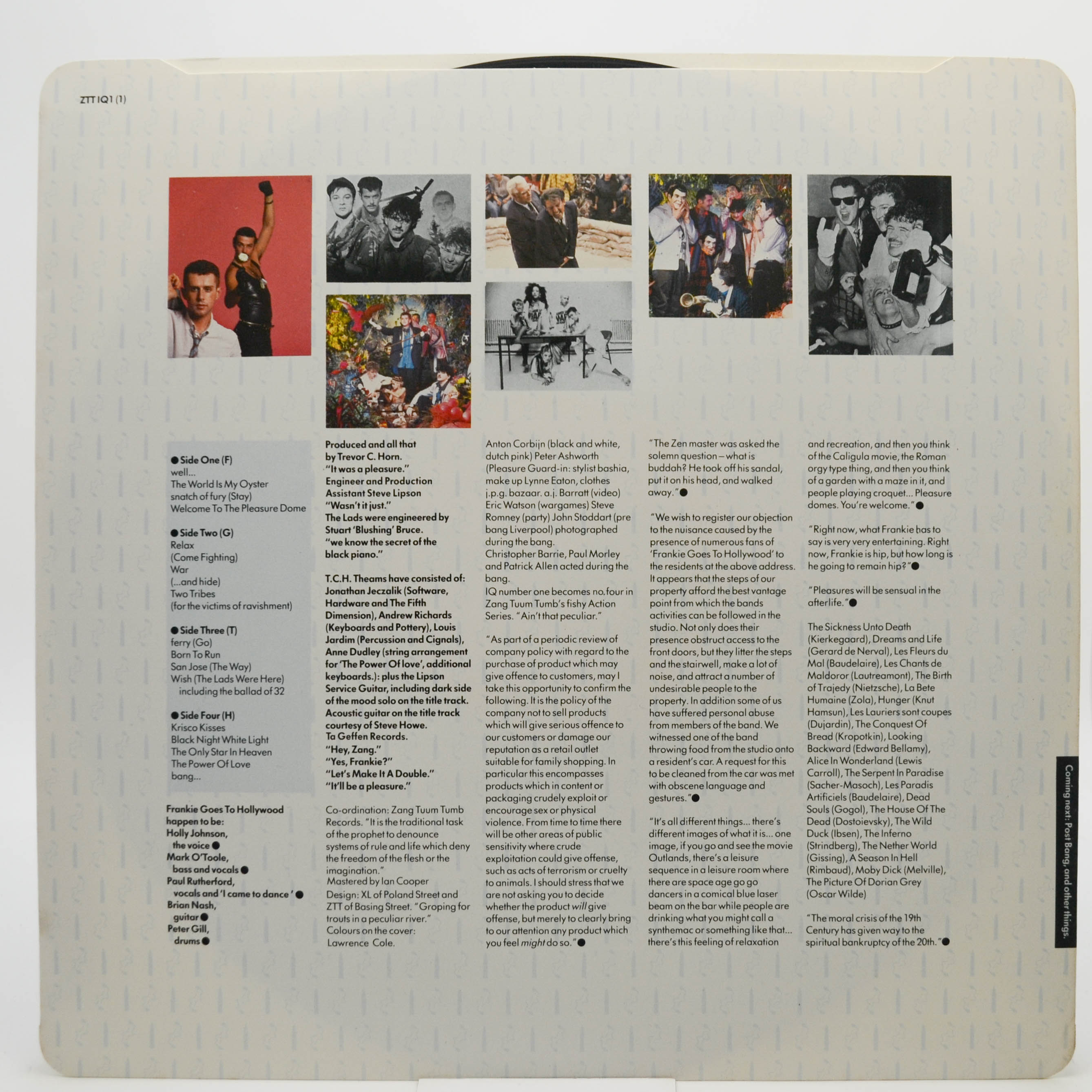 Frankie Goes To Hollywood — Welcome To The Pleasuredome (2LP, 1-st, UK), 1984