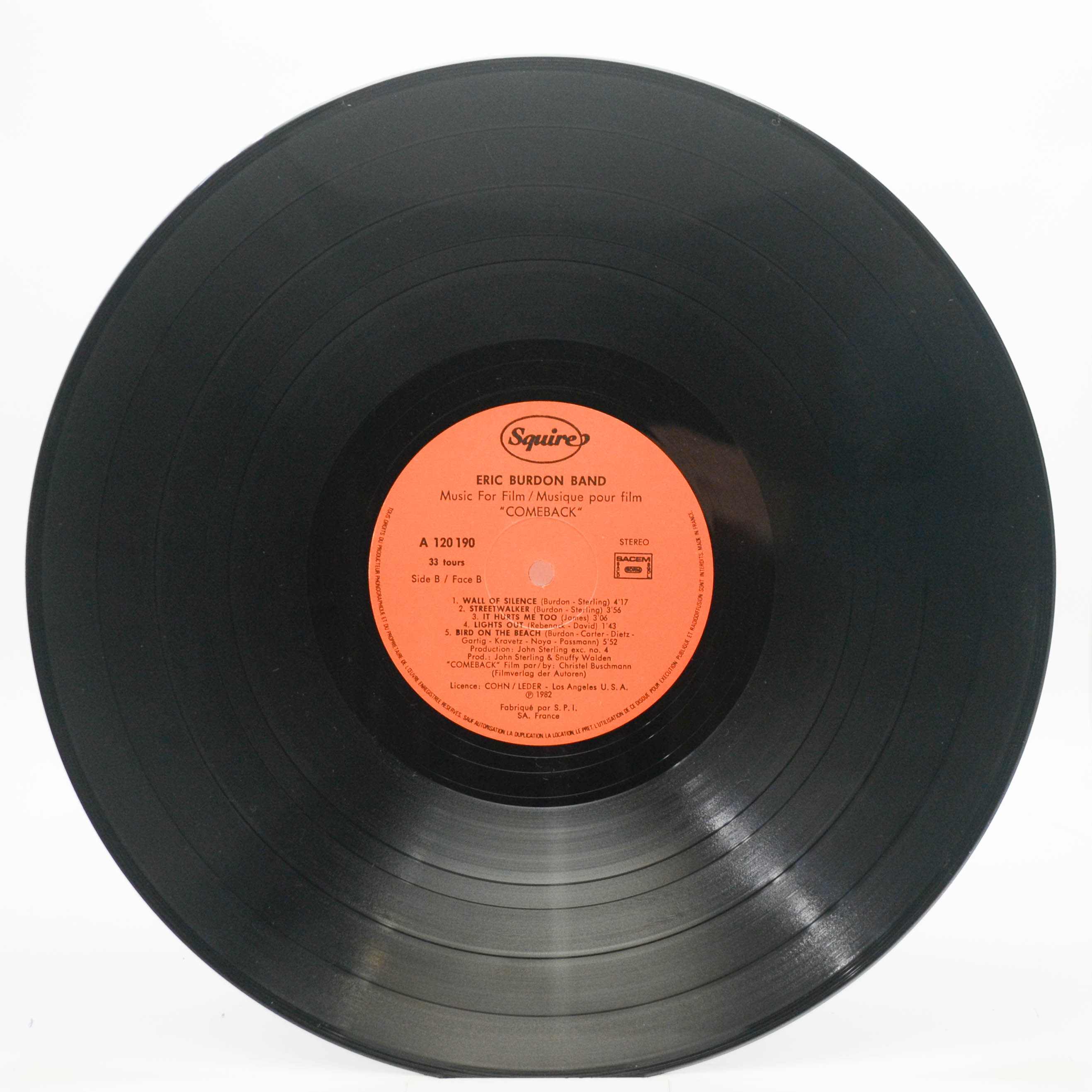 Eric Burdon Band — Music For Film / Musique Pour Film "Comeback", 1982