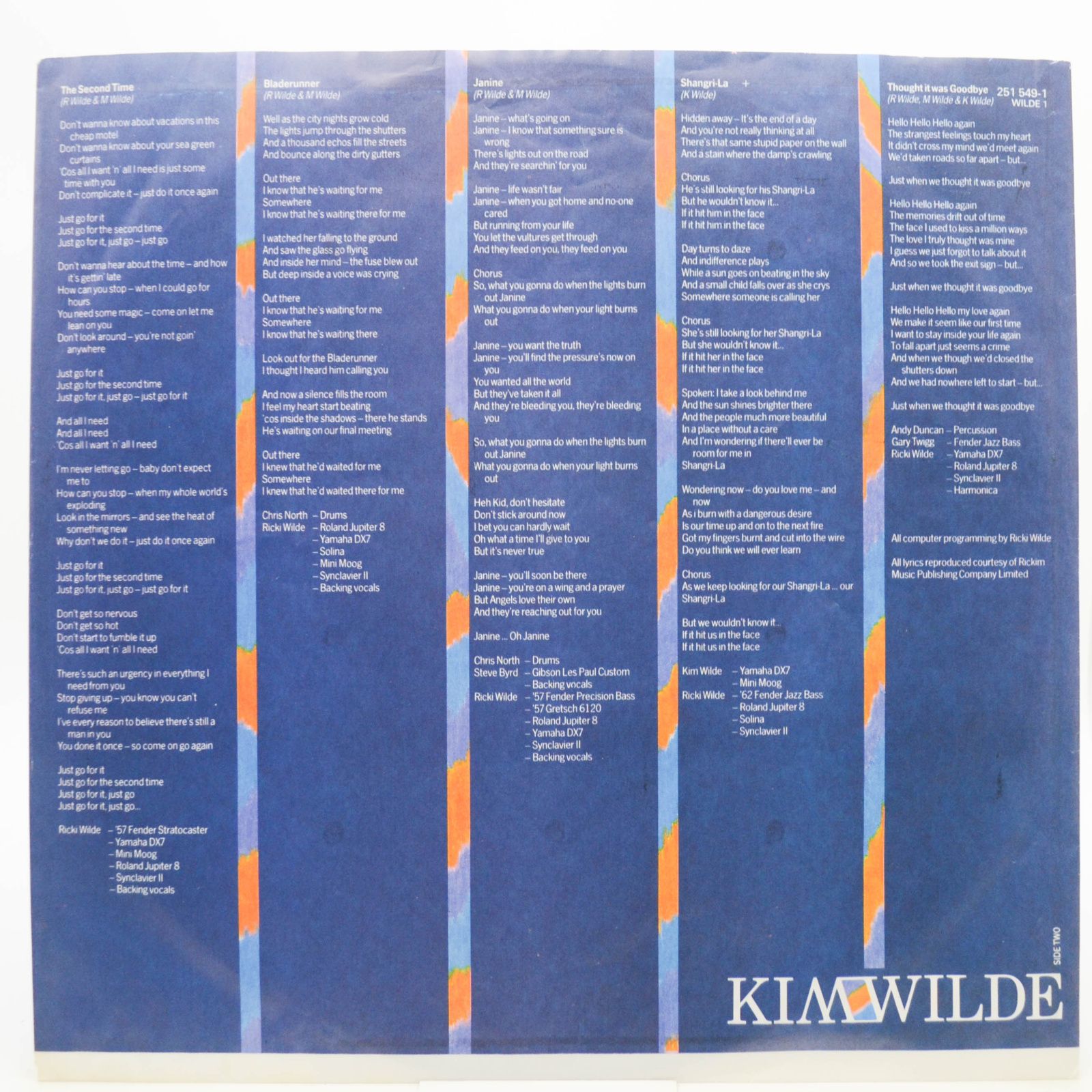 Kim Wilde — Teases & Dares, 1984