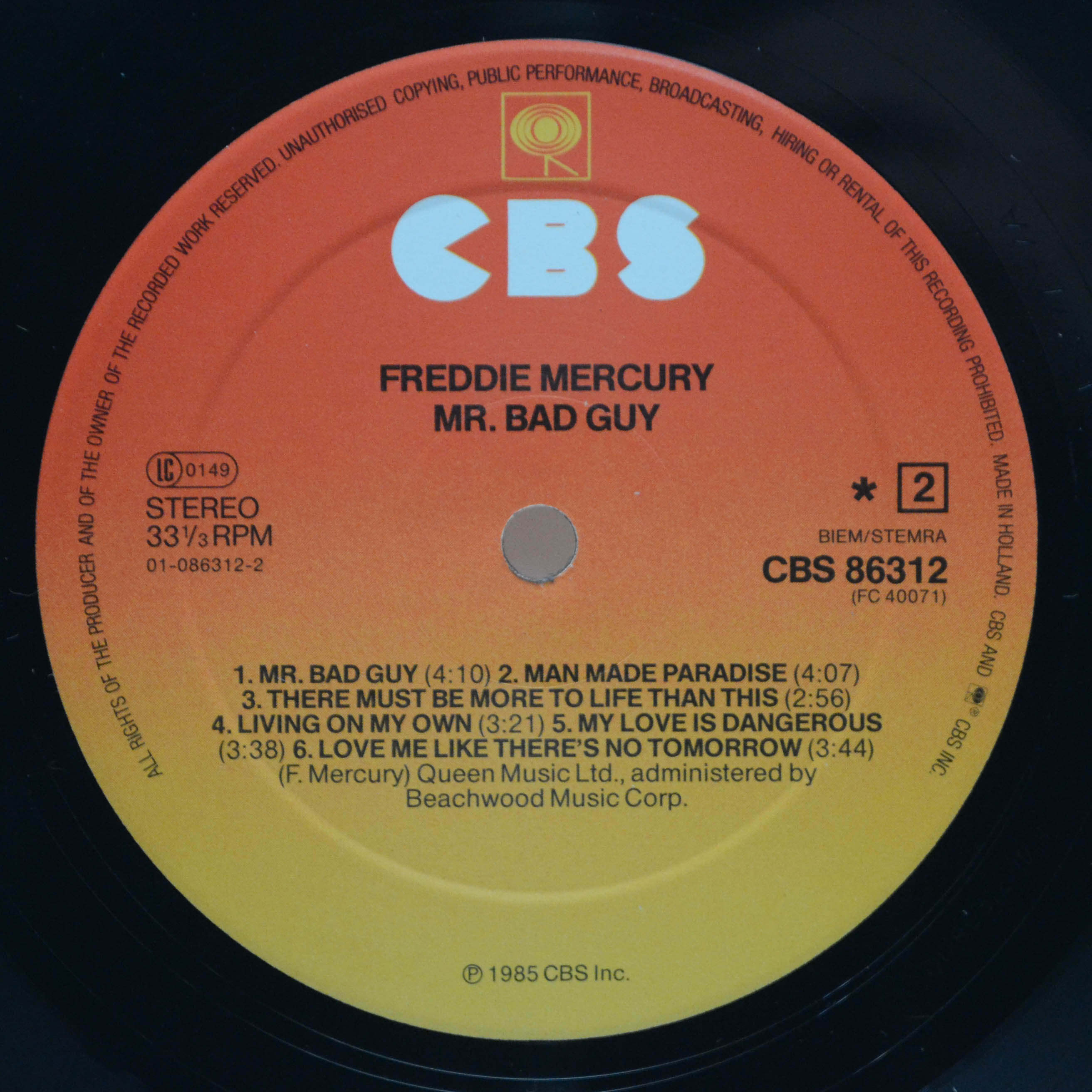 Freddie Mercury — Mr. Bad Guy, 1985