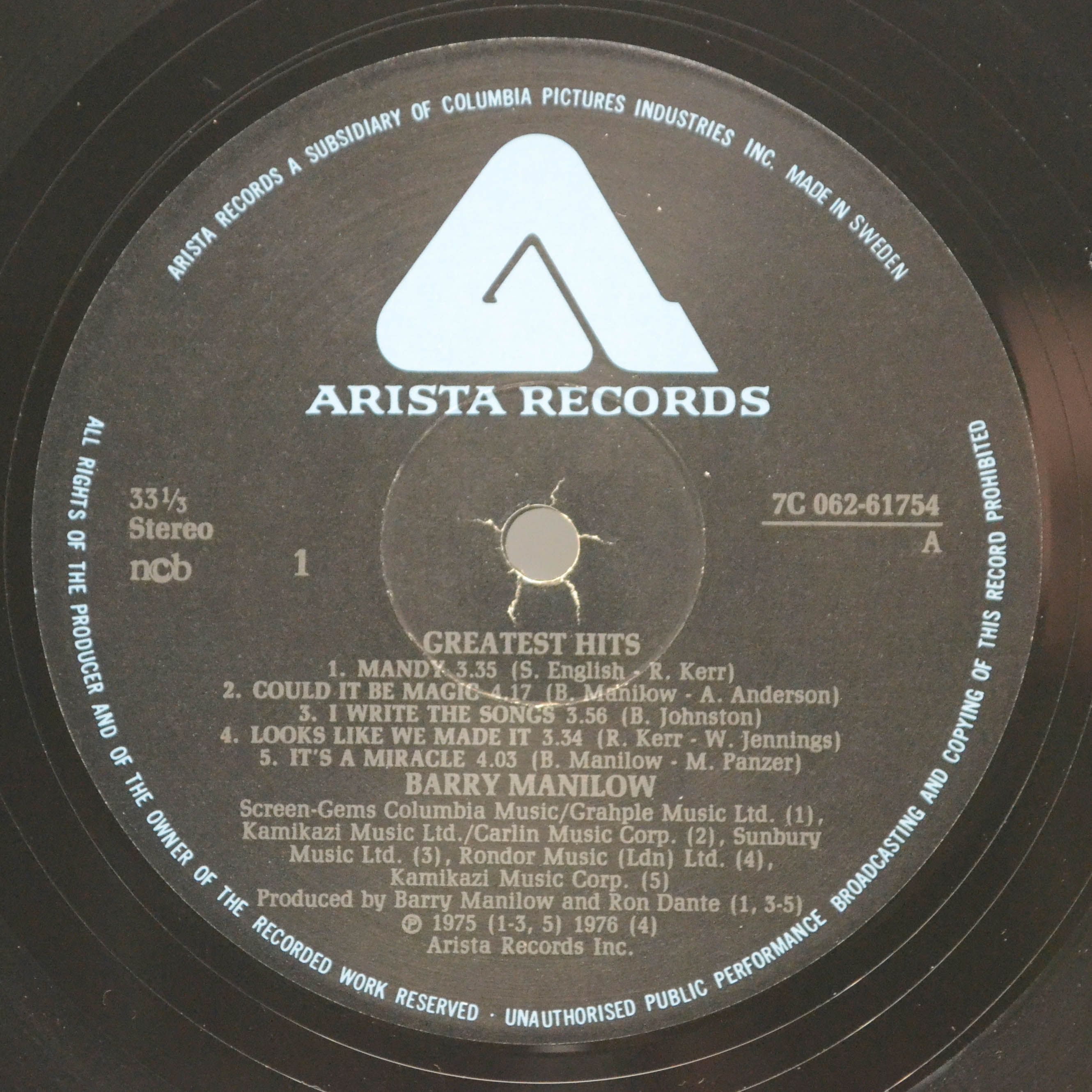 Barry Manilow — Greatest Hits, 1978