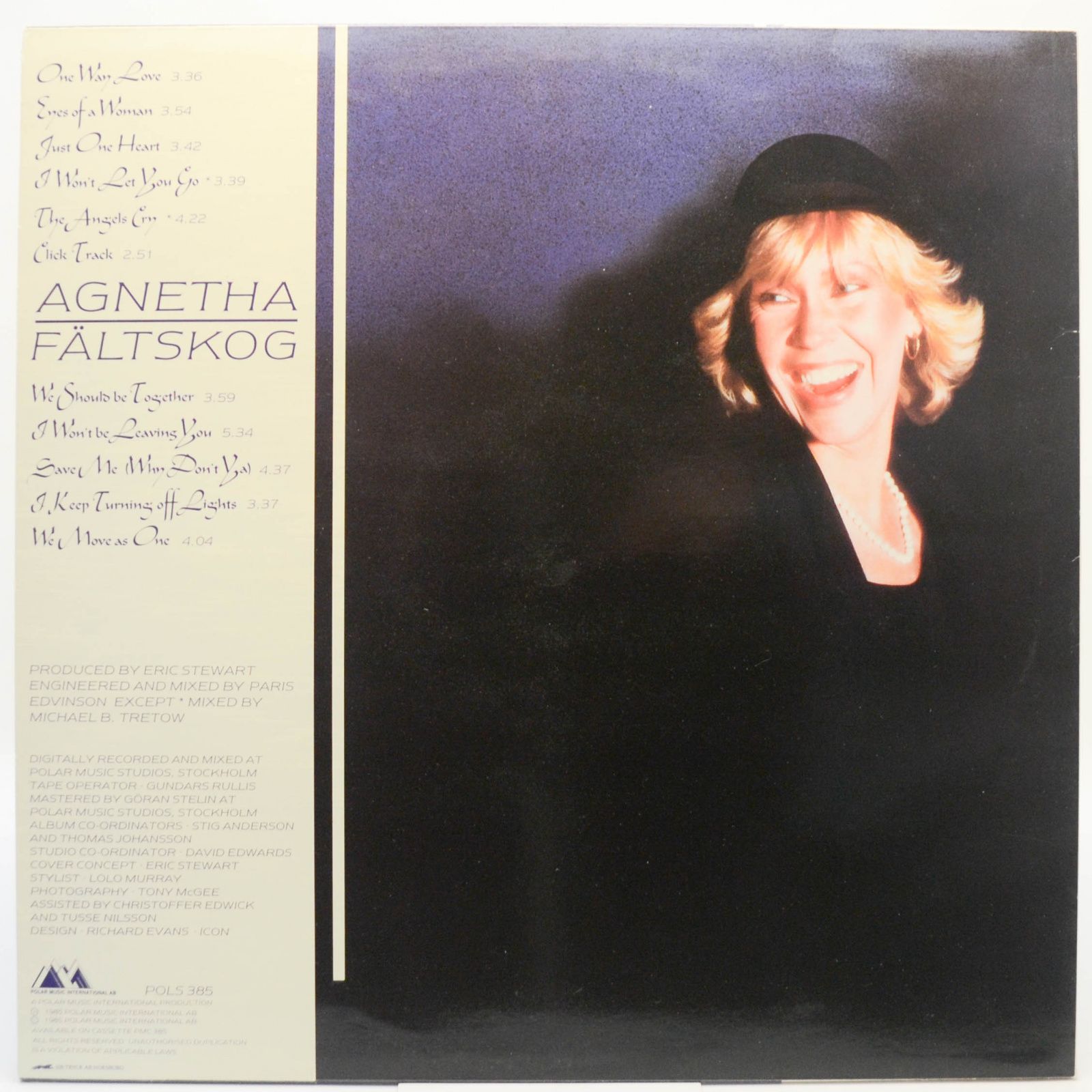 Agnetha Fältskog — Eyes Of A Woman (1-st, Sweden), 1985