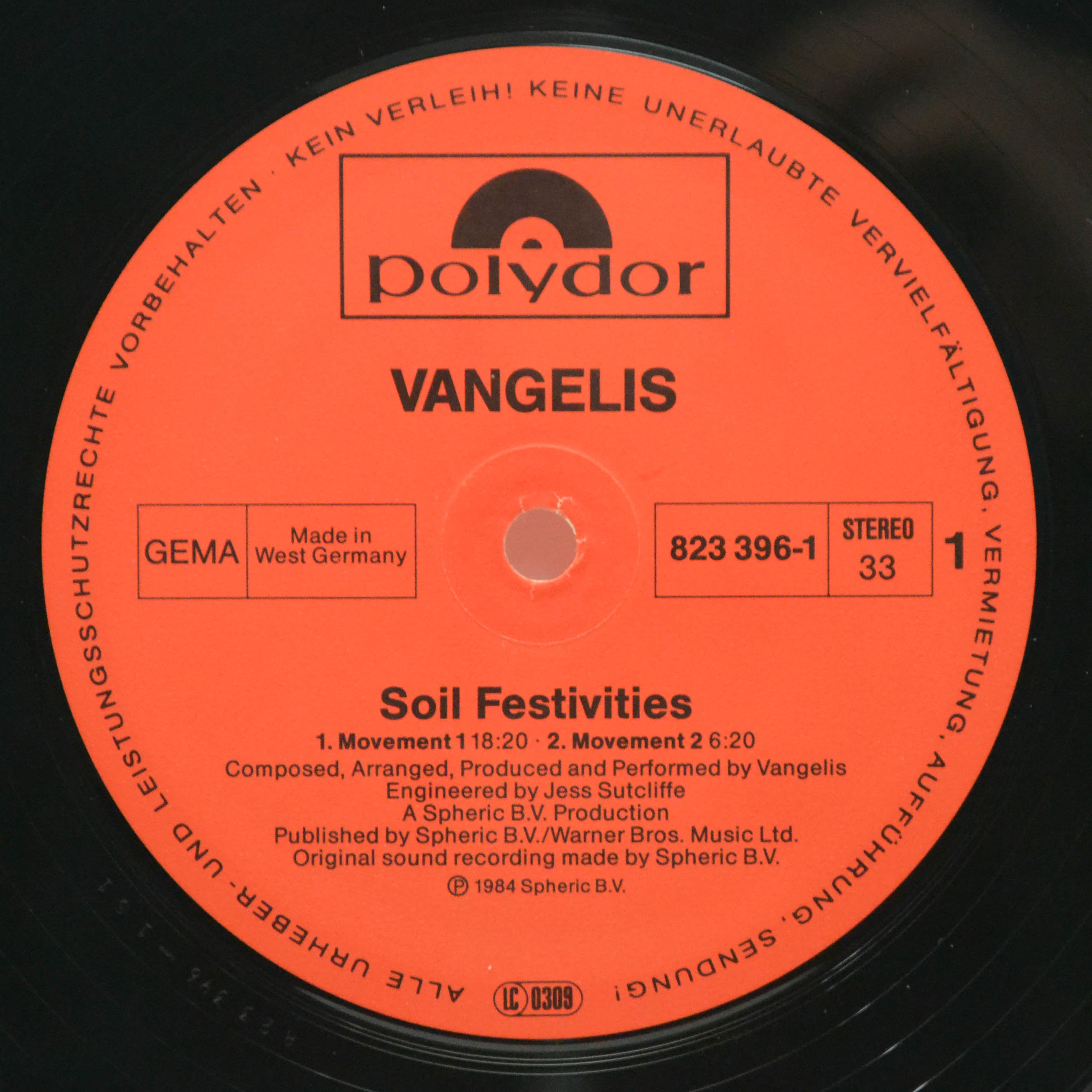 Vangelis — Soil Festivities, 1984