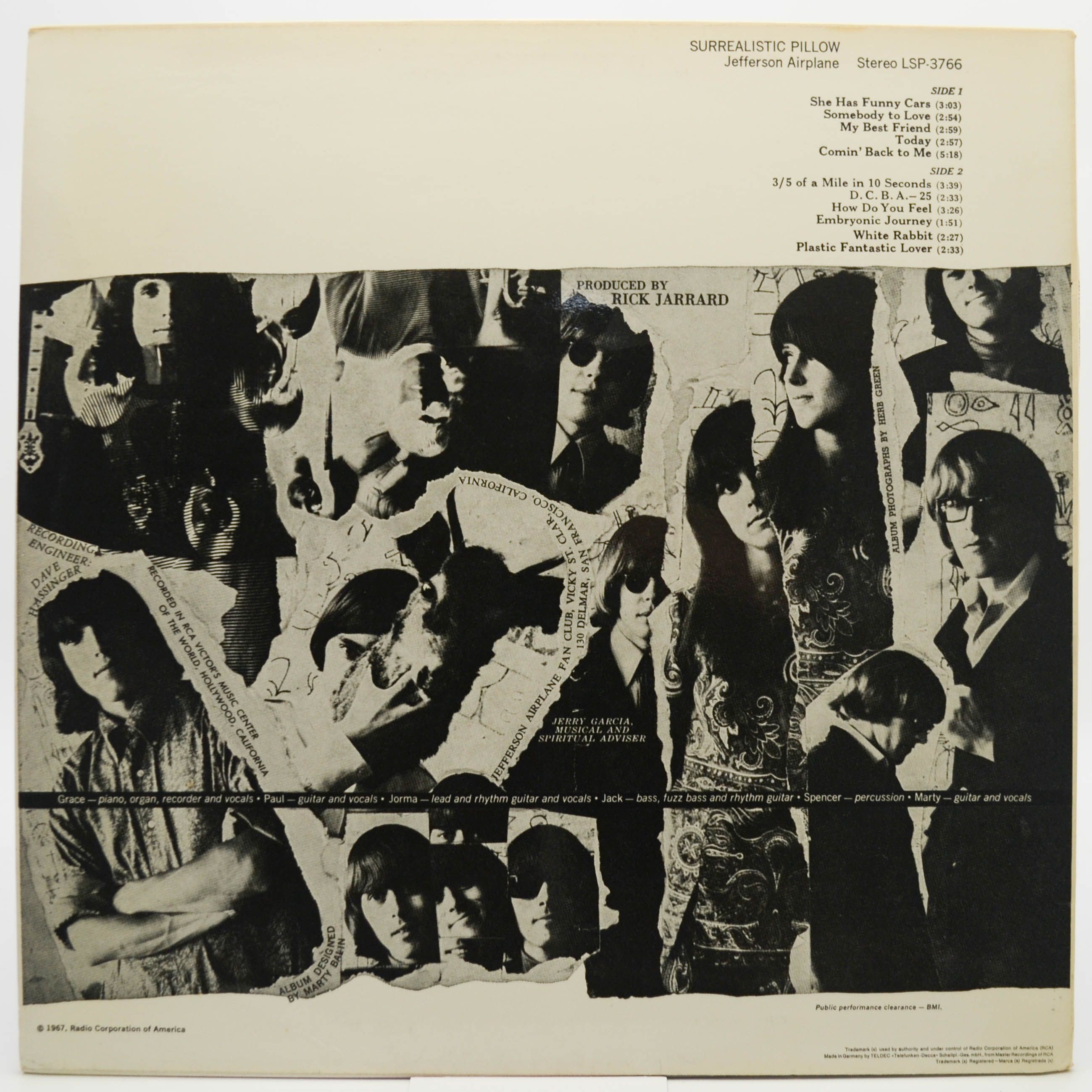 Jefferson Airplane — Surrealistic Pillow, 1967