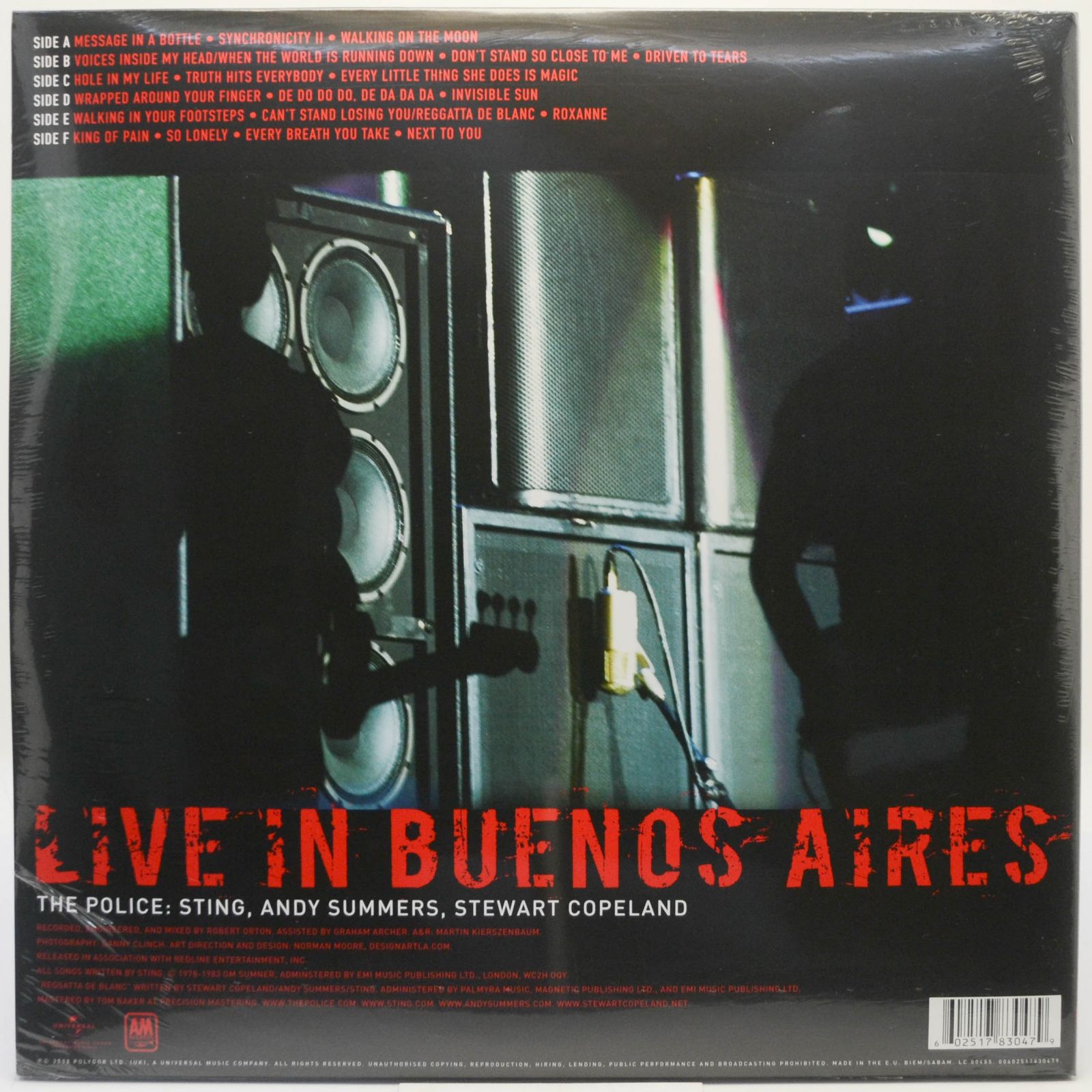 Police — Certifiable (Live In Buenos Aires) (3LP), 2008
