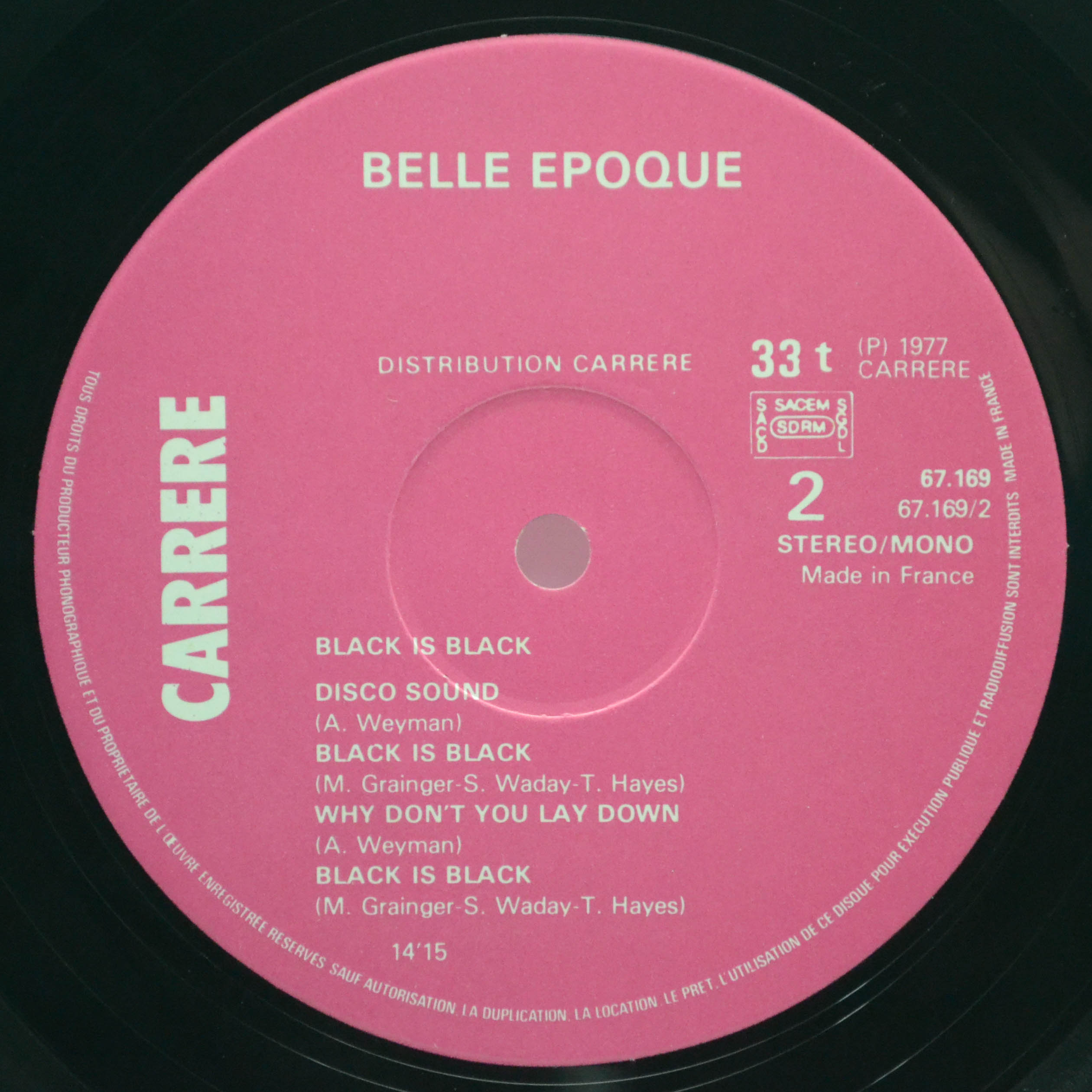 Belle Epoque — Miss Broadway (1-st, France), 1977