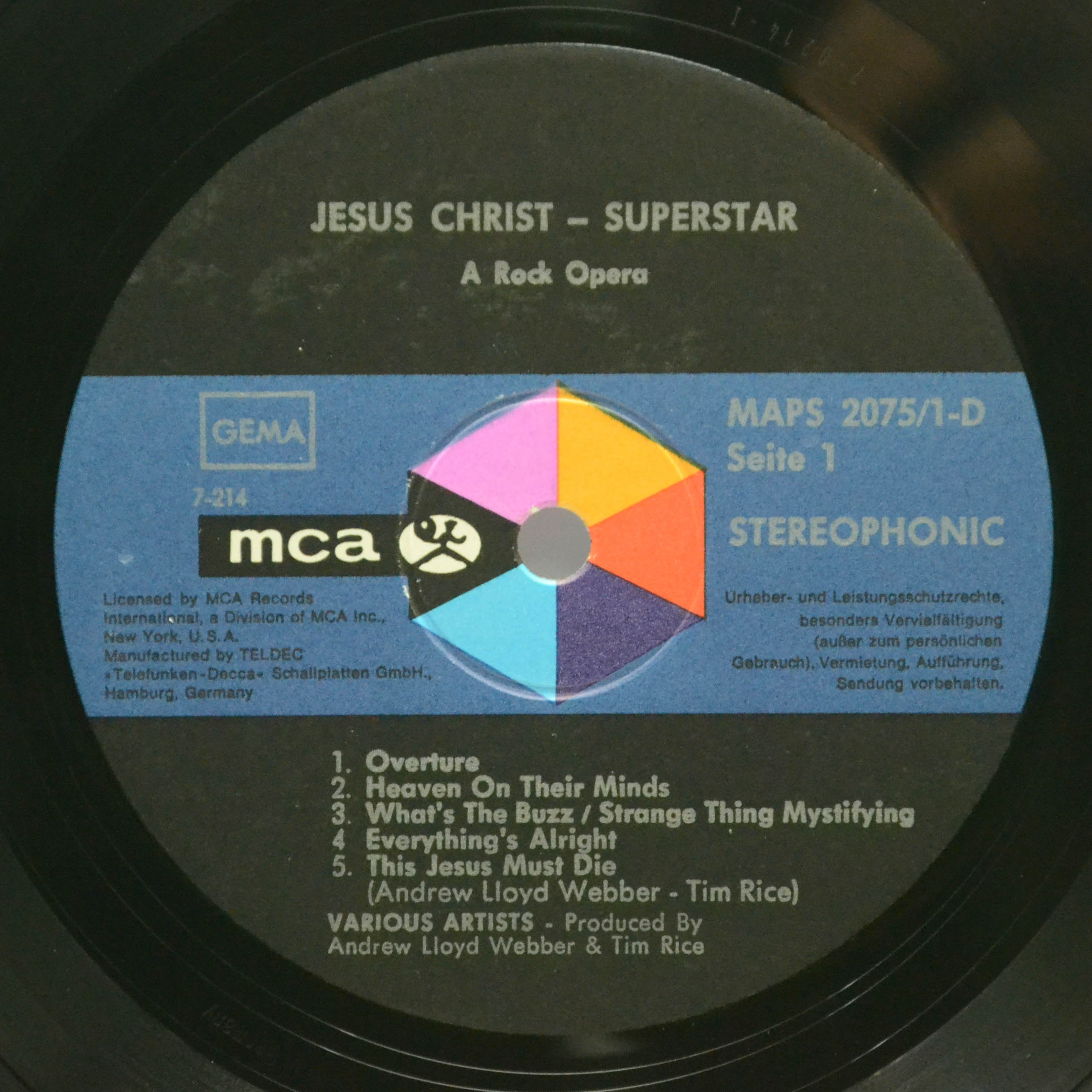 Various — Jesus Christ Superstar (2LP, Box-set, booklet), 1970
