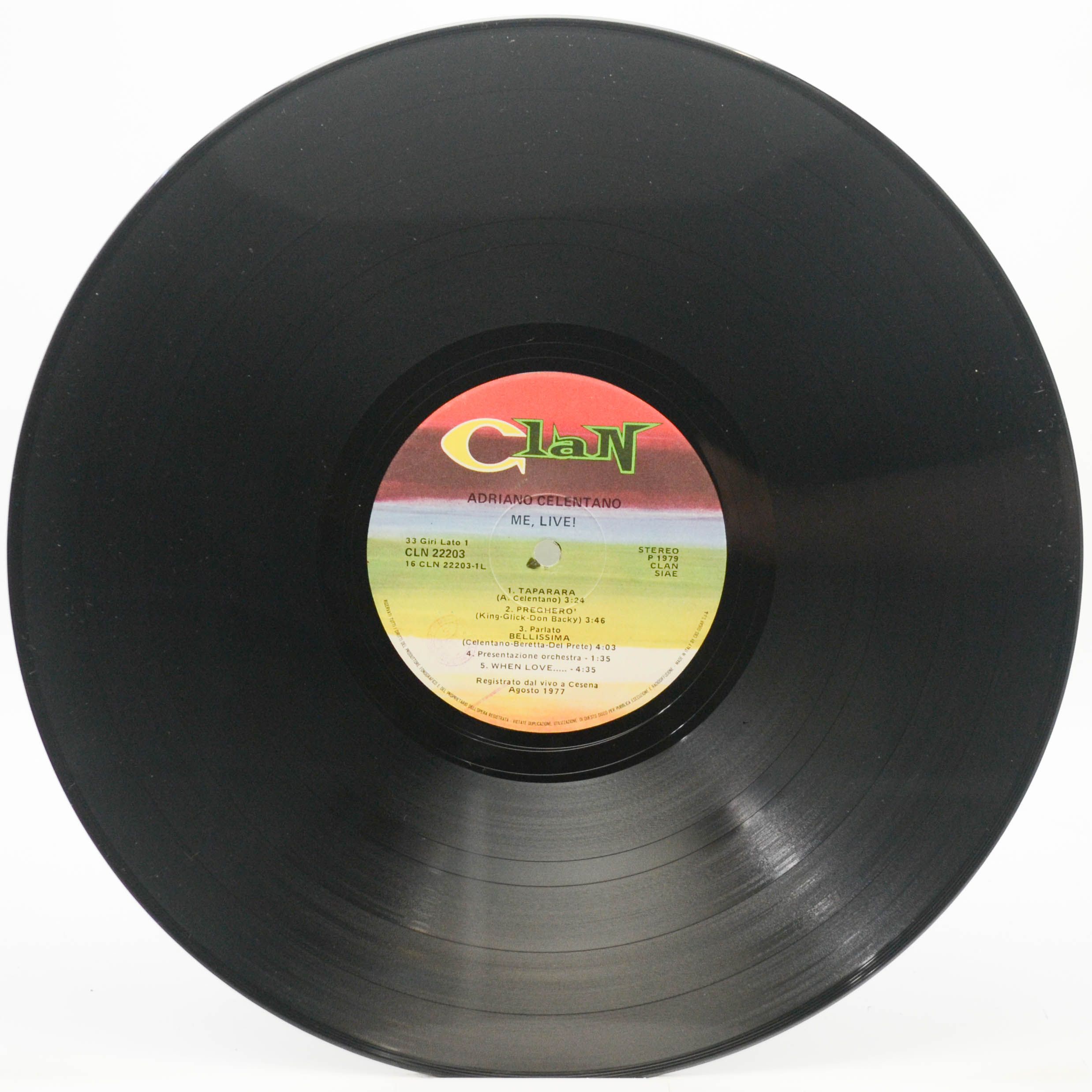 Adriano Celentano — Me, Live! (2LP, 1-st, Clan, Italy), 1979