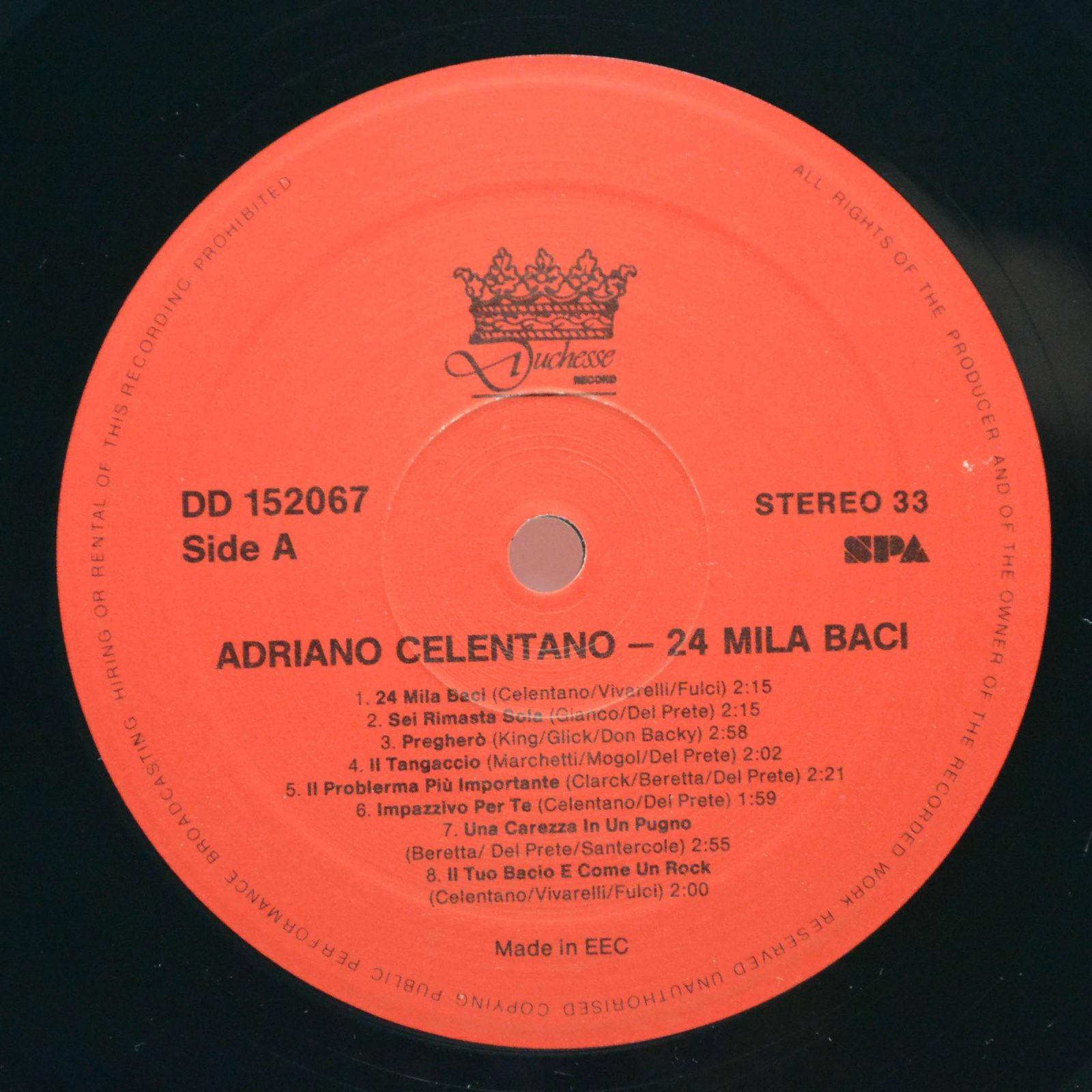 Adriano Celentano — 24 Mila Baci, 1989