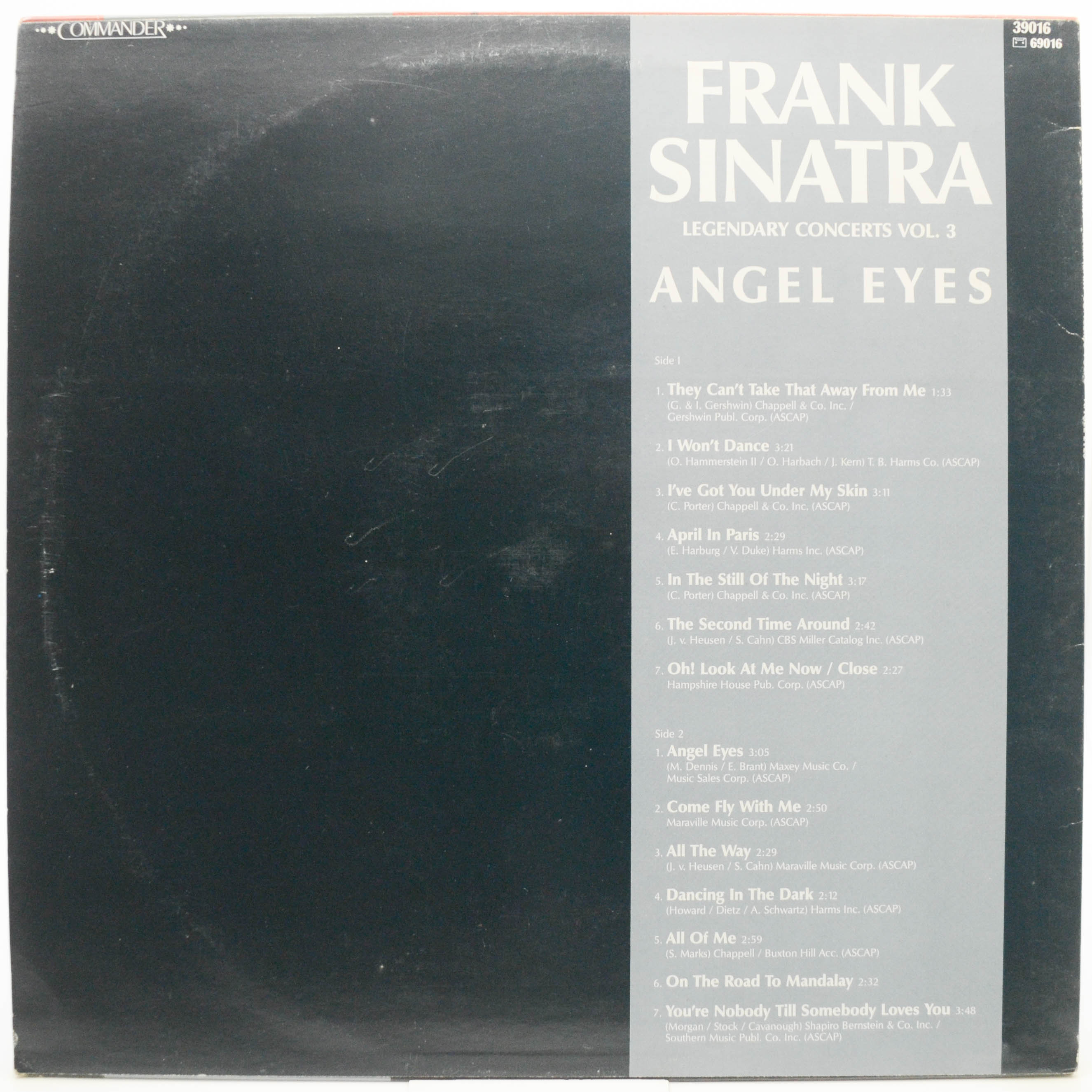 Frank Sinatra — Legendary Concerts Vol. 3 - Angel Eyes, 1979