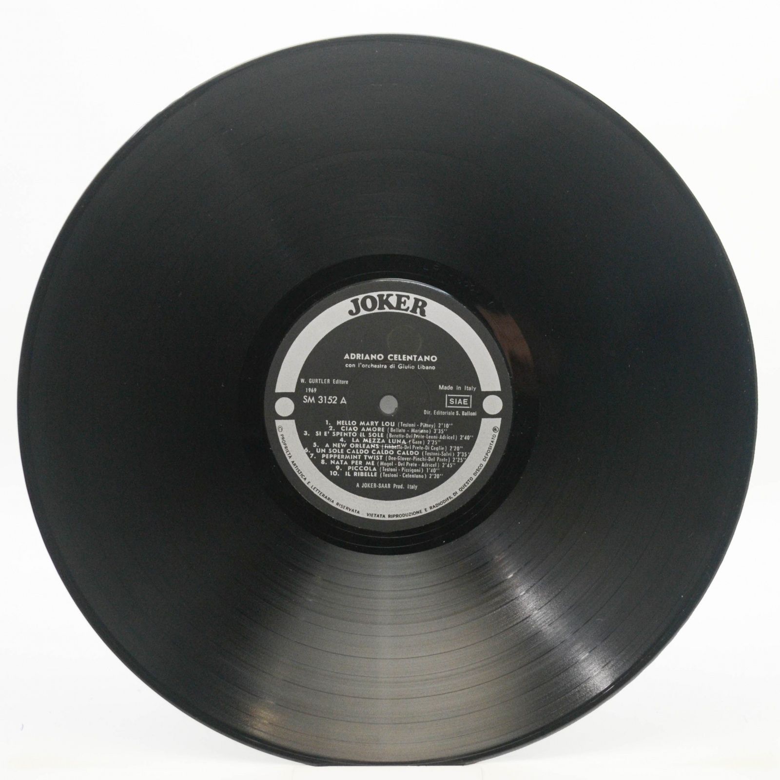 Adriano Celentano Con Giulio Libano E La Sua Orchestra — 20 Successi Di Adriano Celentano (Italy), 1964