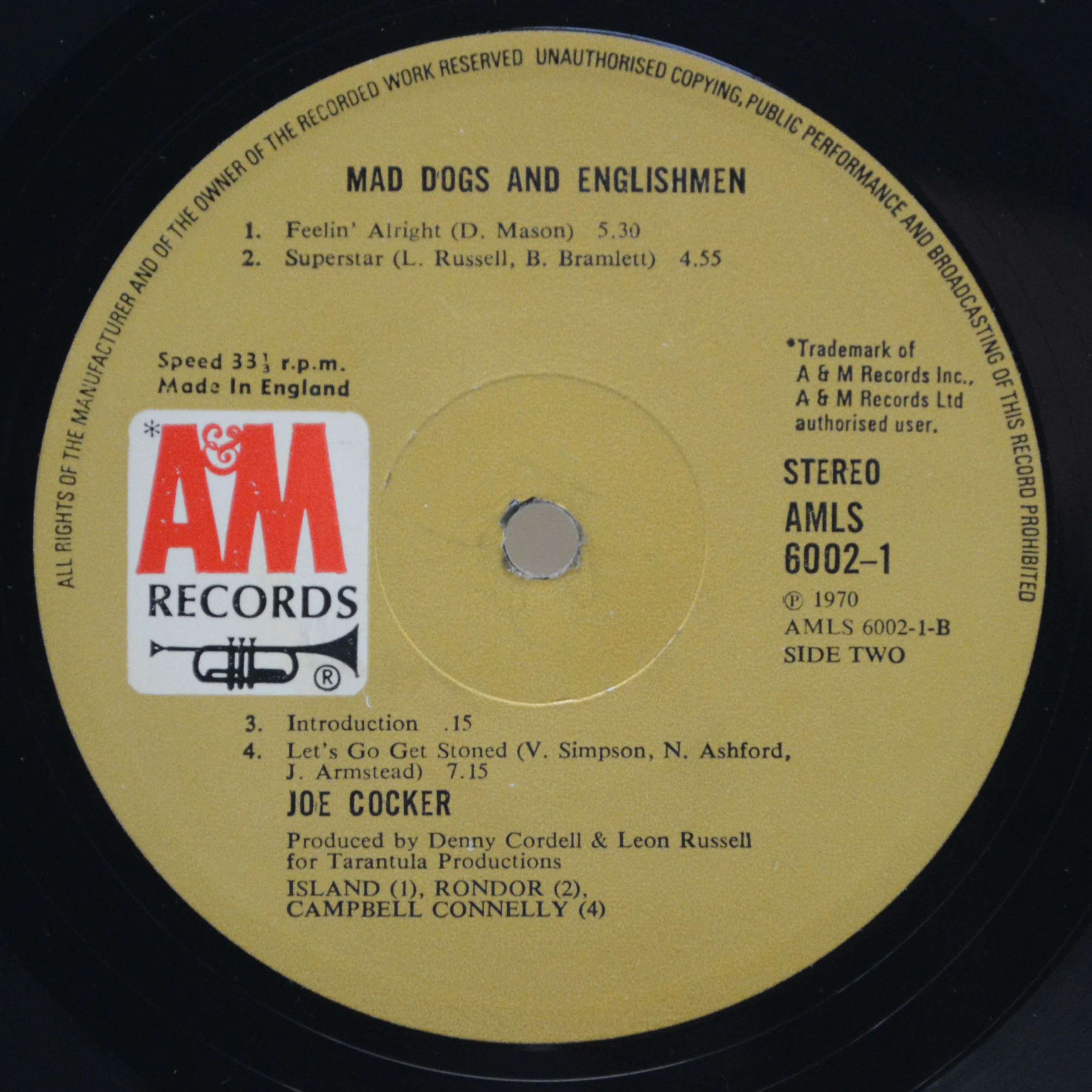 Joe Cocker — Mad Dogs & Englishmen (2LP, 1-st, UK), 1970