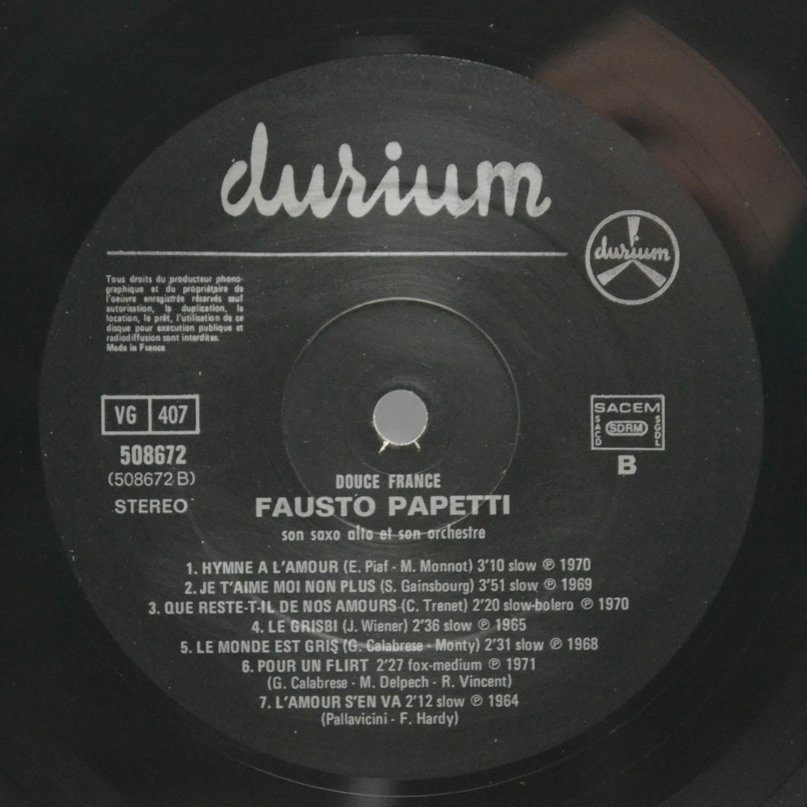 Fausto Papetti — Douce France, 1984