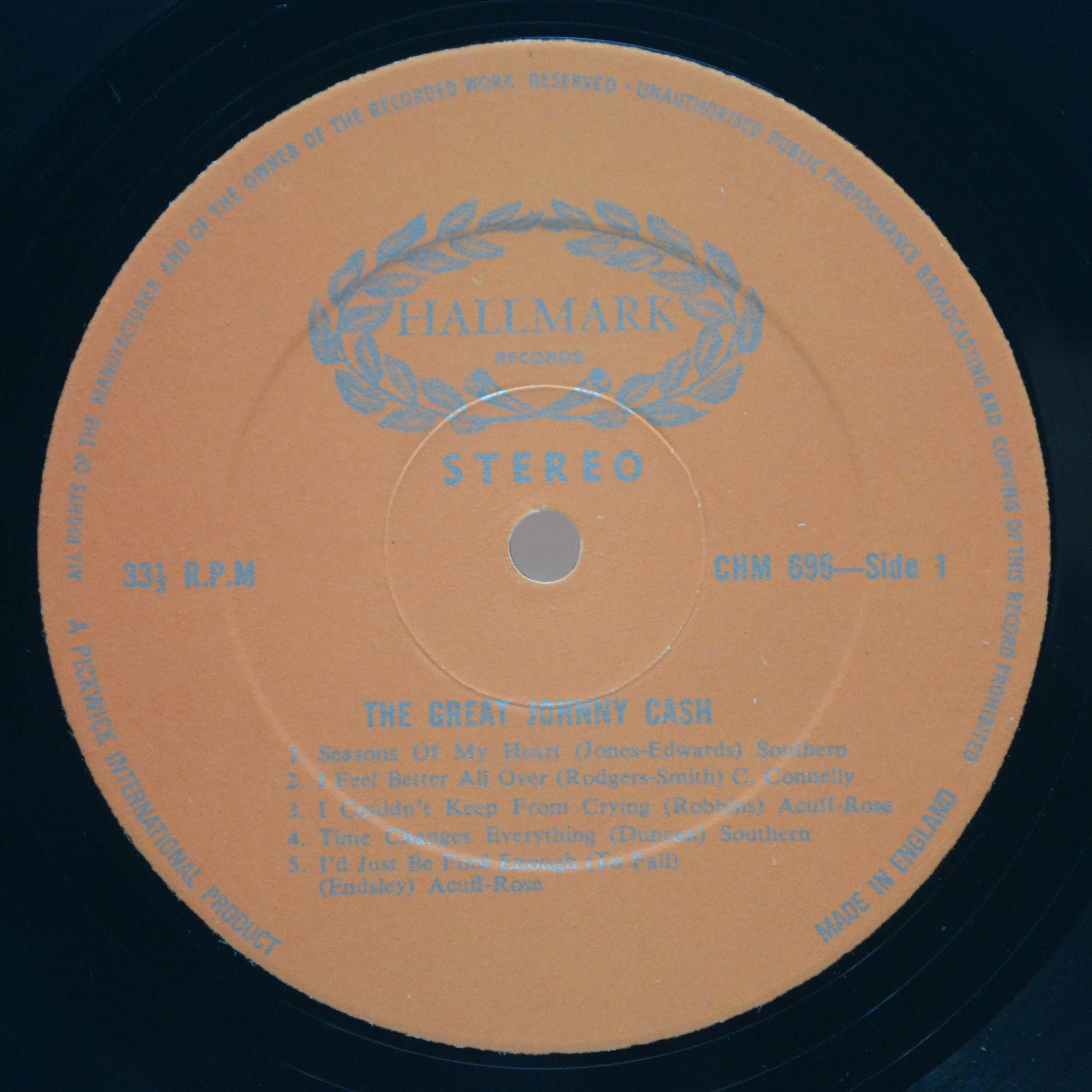 Johnny Cash — The Great Johnny Cash (UK), 1960