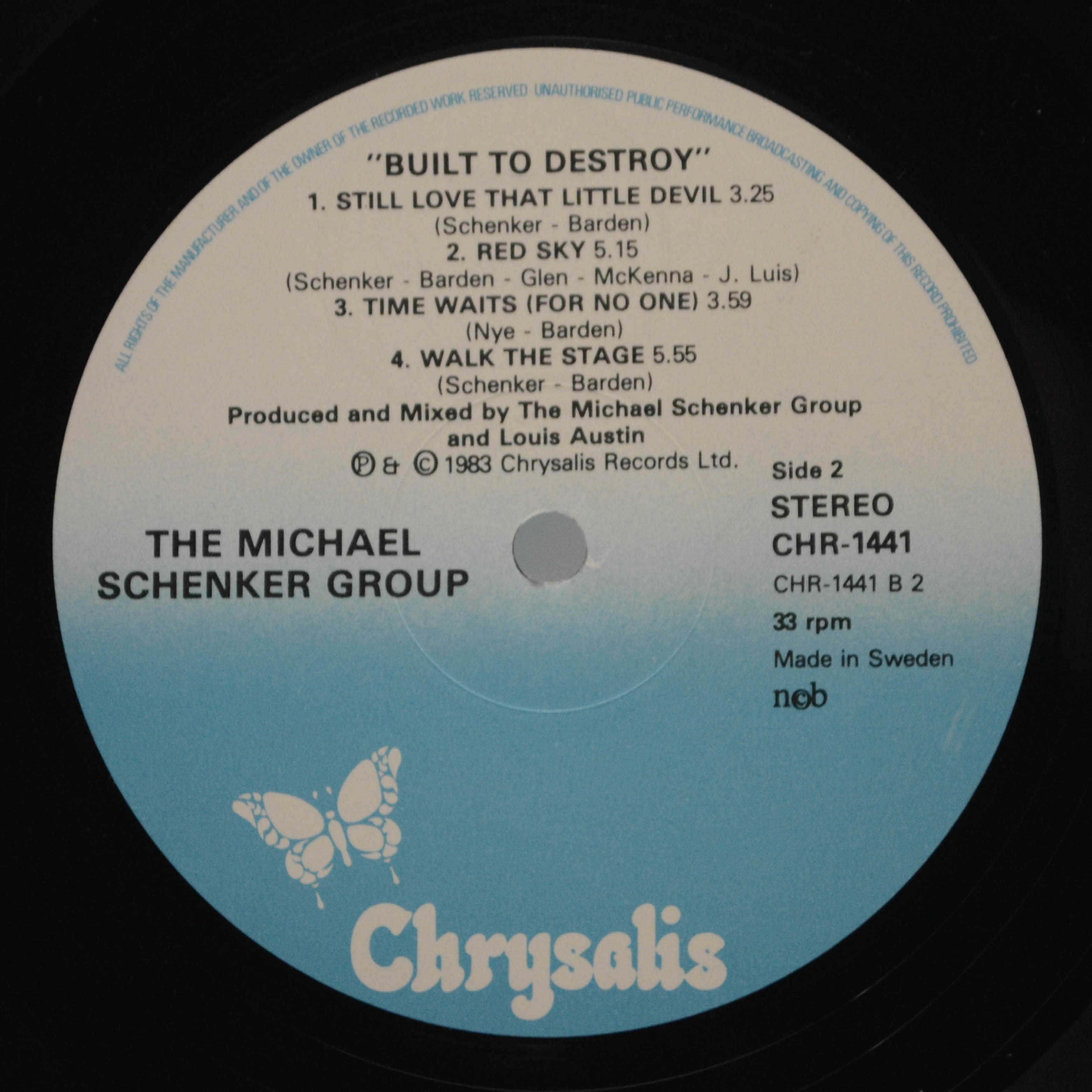 Виниловая пластинка Michael Schenker Group — Built To Destroy, 1983