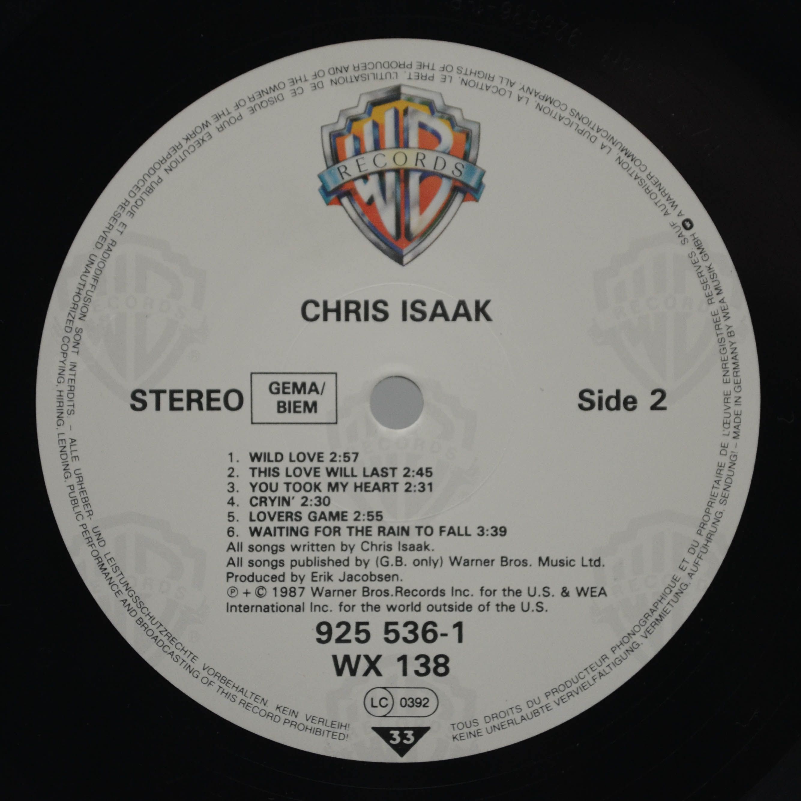 Chris Isaak — Chris Isaak, 1987