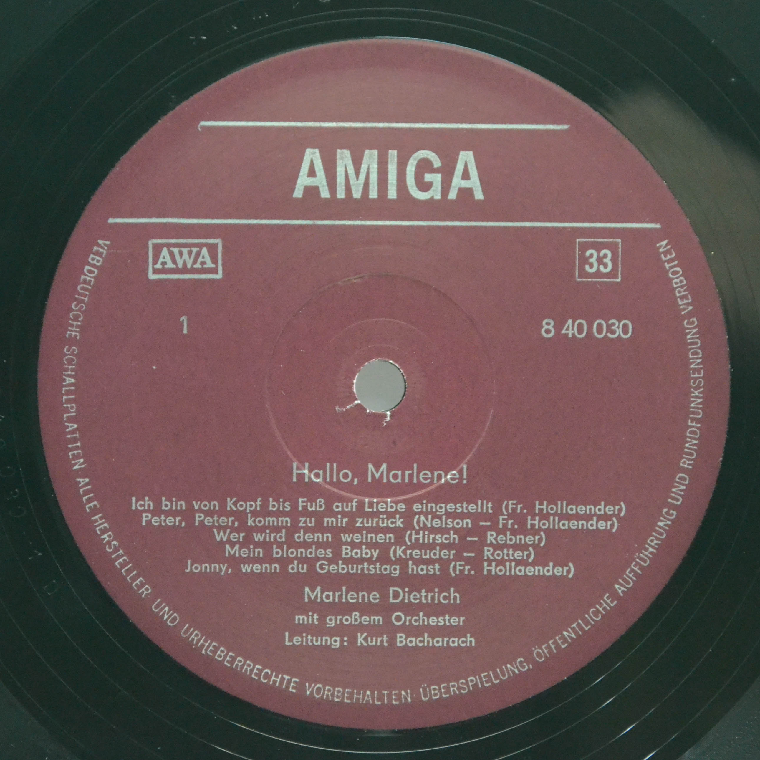 Marlene Dietrich — Hallo Marlene, 1979