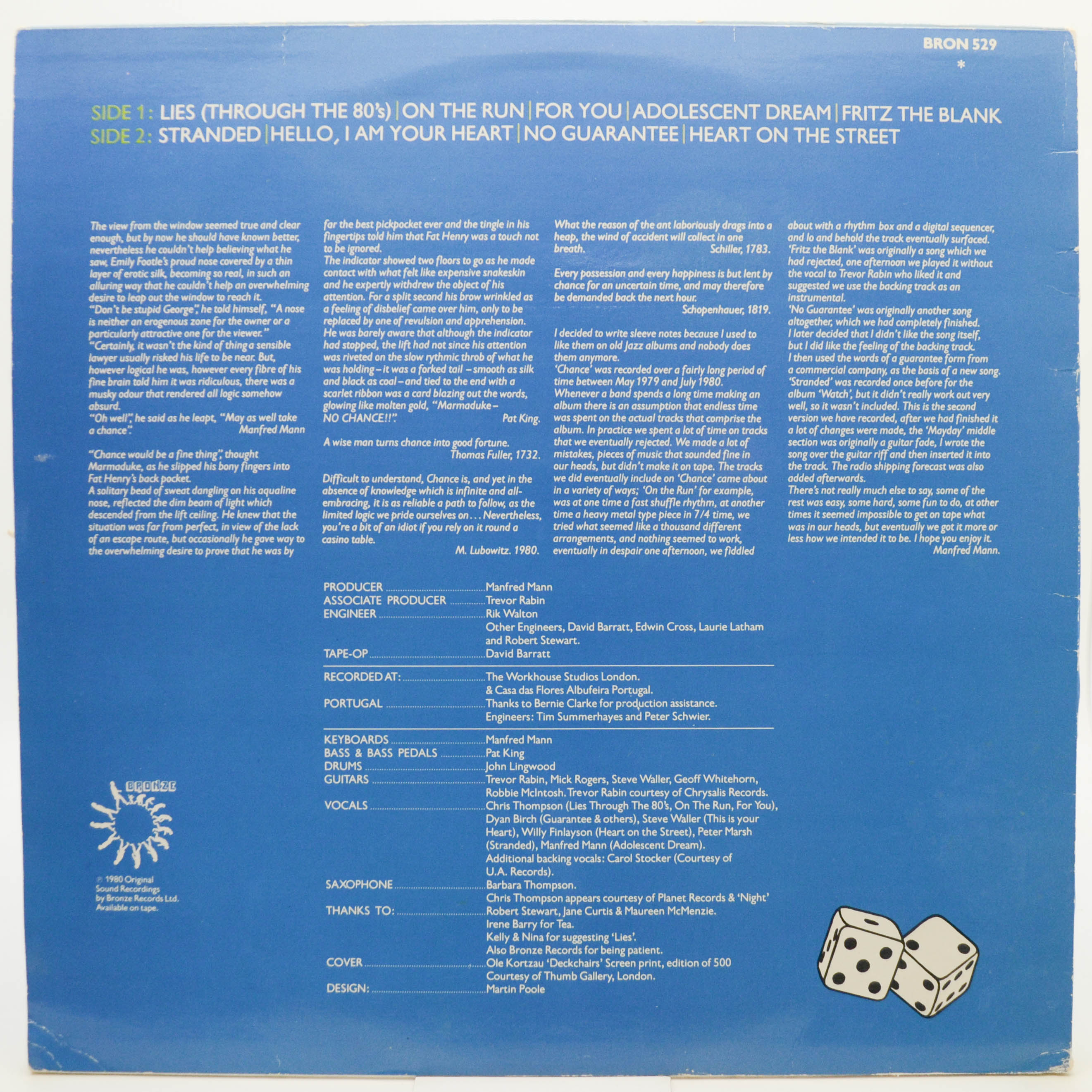 Manfred Mann's Earth Band — Chance, 1980