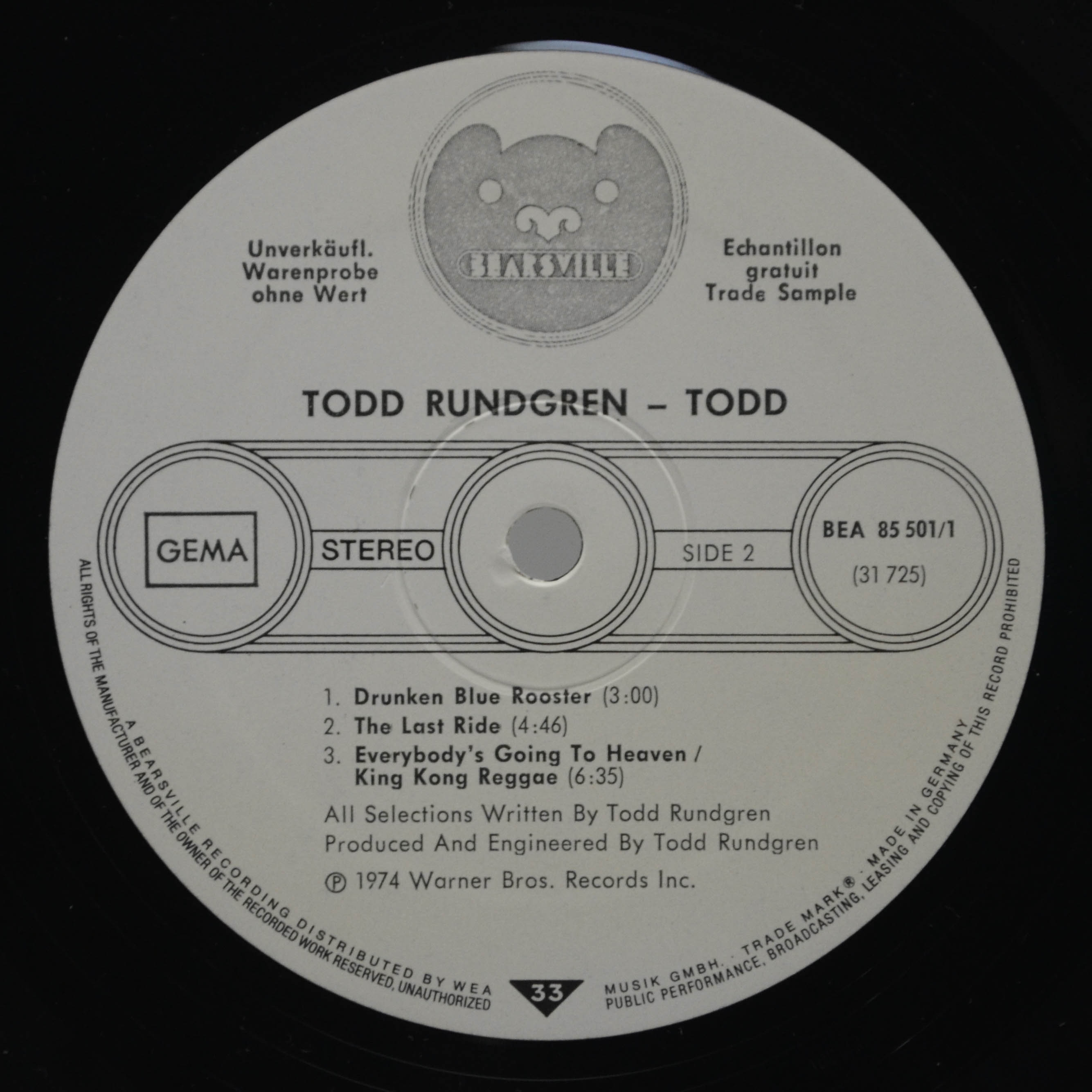 Todd Rundgren — Todd (2LP), 1974