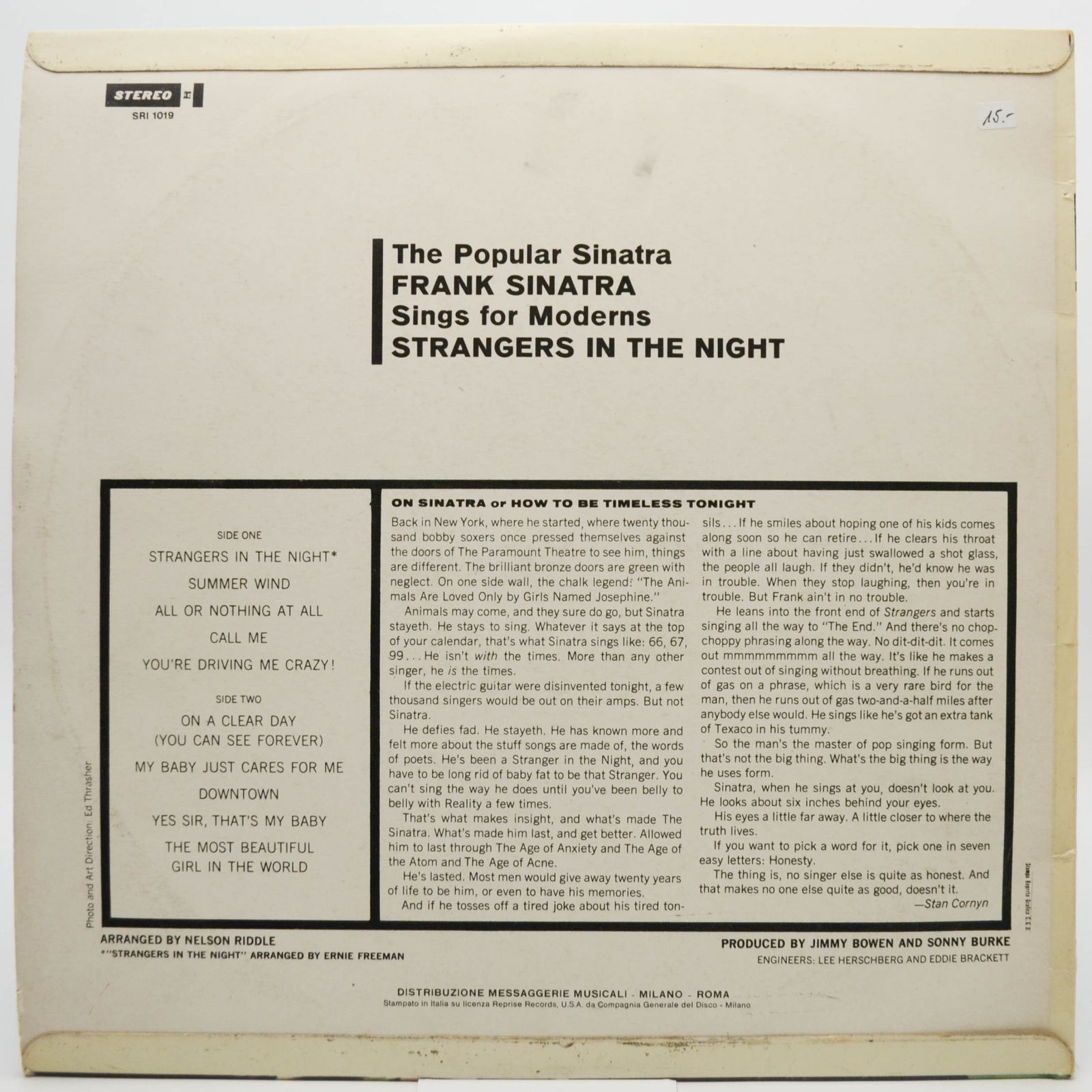 Frank Sinatra — Strangers In The Night, 1966