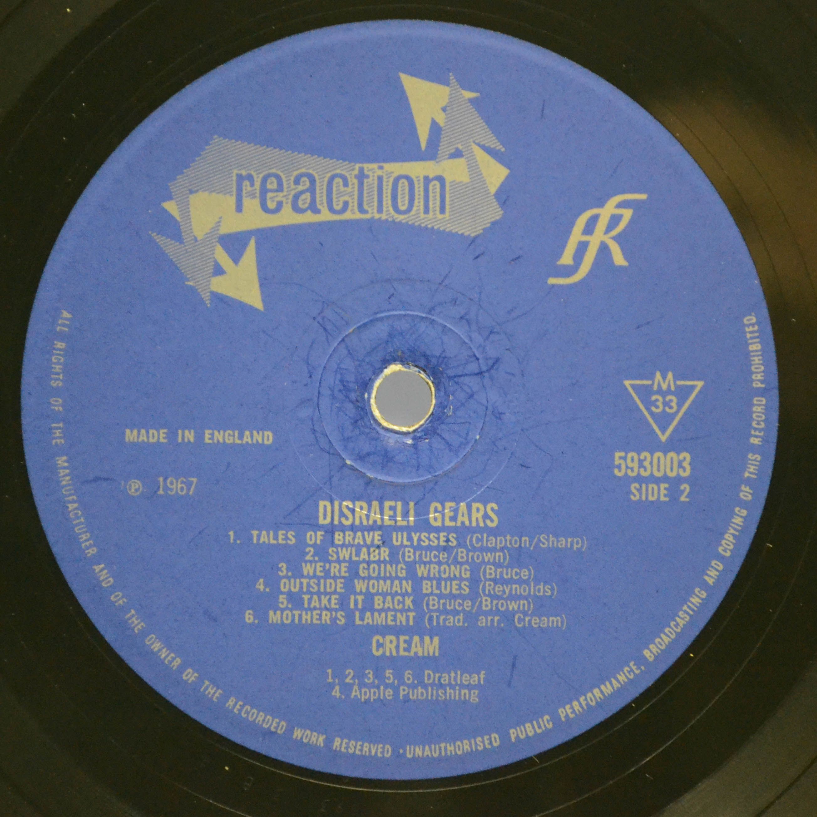Cream — Disraeli Gears (1-st, UK), 1967