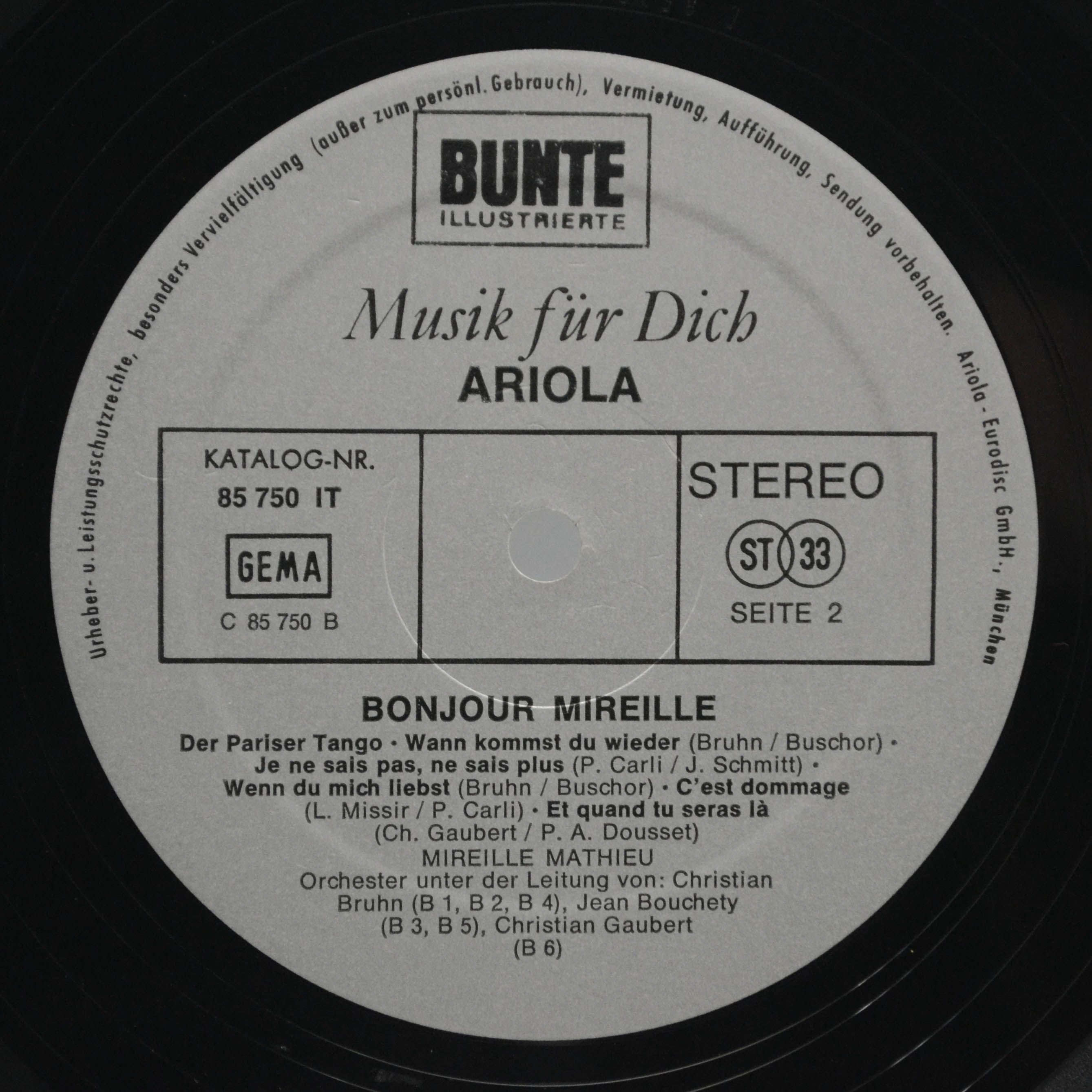 Mireille Mathieu — Bonjour Mireille (poster), 1971