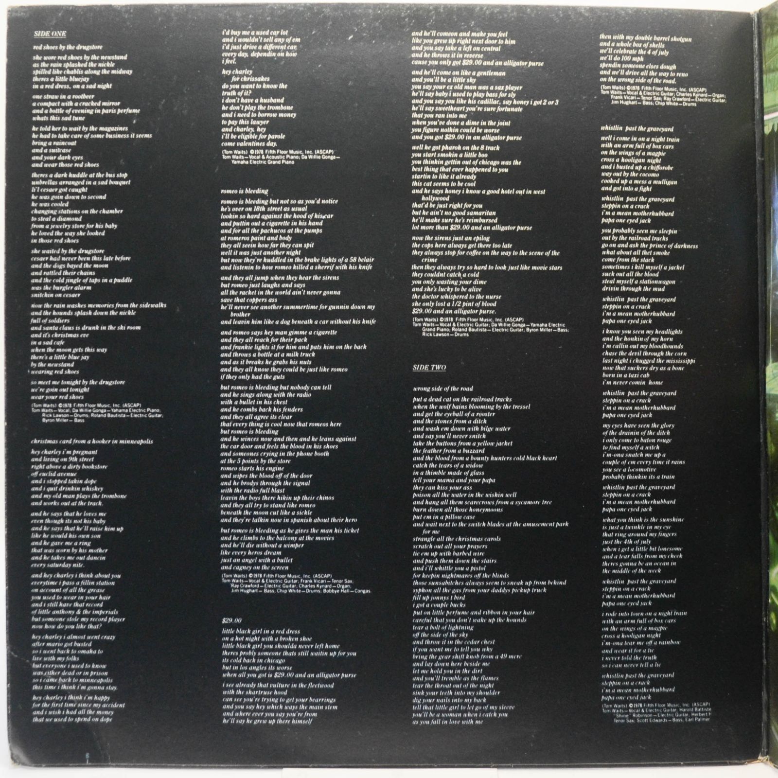 Tom Waits — Blue Valentine, 1978