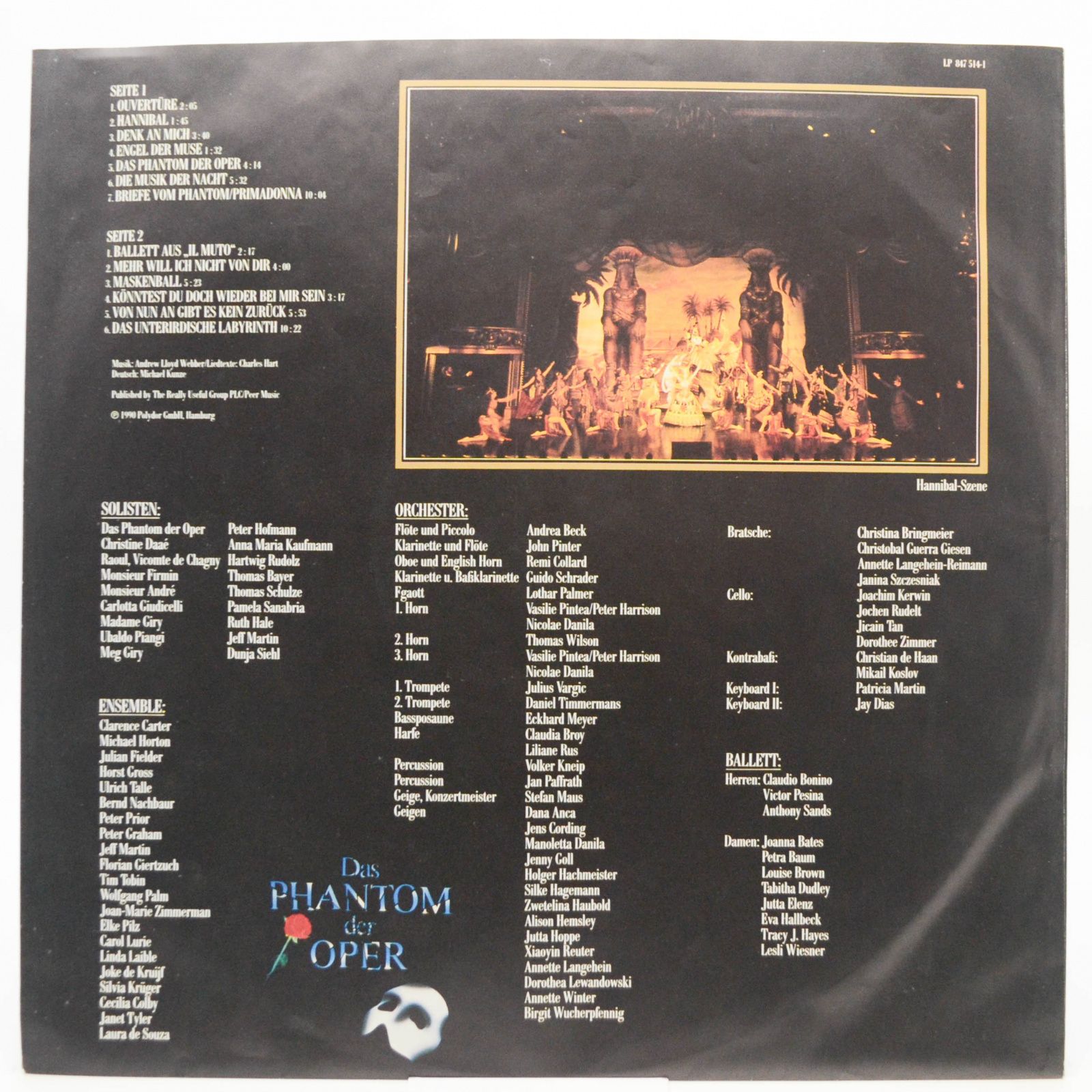 Various — Das Phantom Der Oper (Die Höhepunkte Der Hamburger Aufführung), 1990