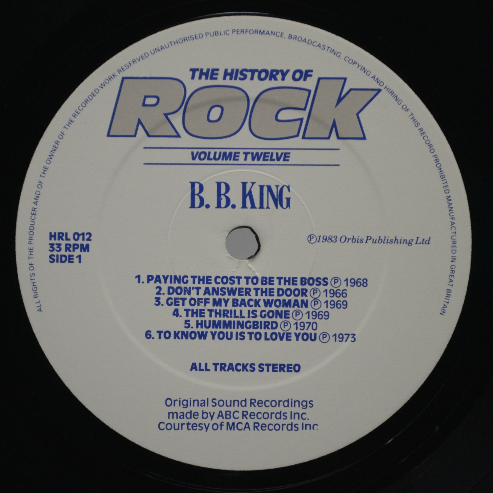 B. B. King / The Yardbirds / Alexis Korner / Fleetwood Mac — The History Of Rock (Volume Twelve) (2LP, UK), 1983