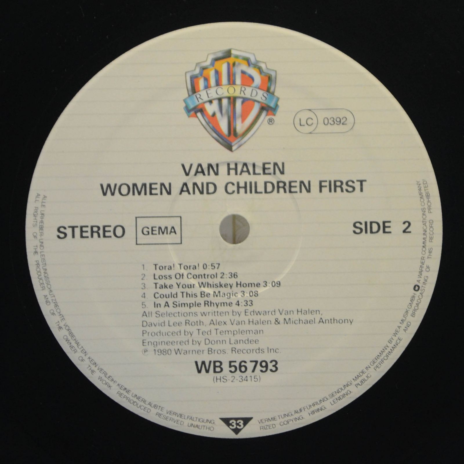 Van Halen — Women And Children First, 1980