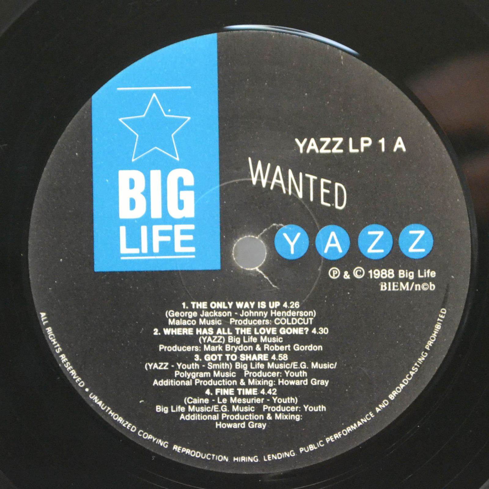 Yazz — Wanted, 1988