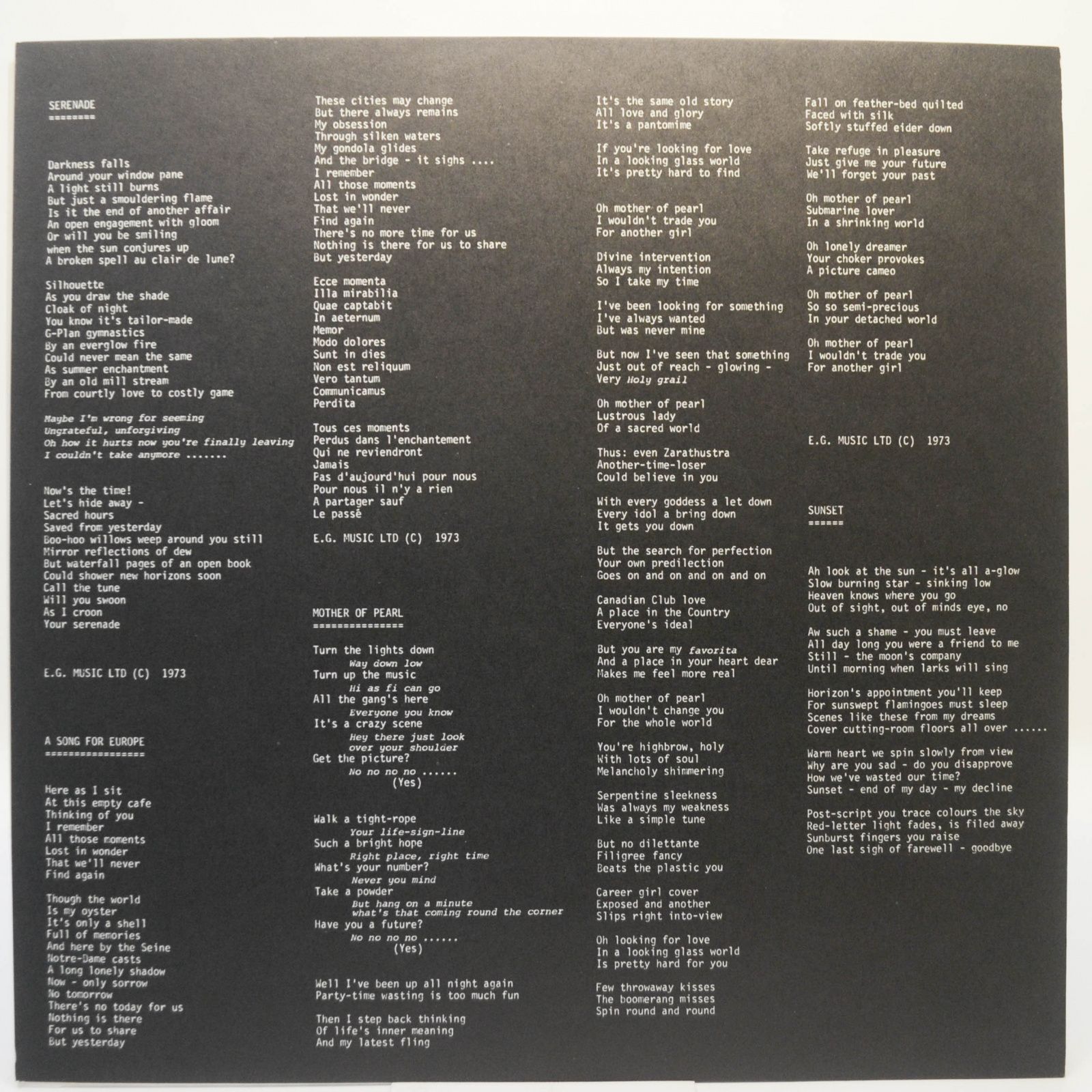 Roxy Music — Stranded, 1973