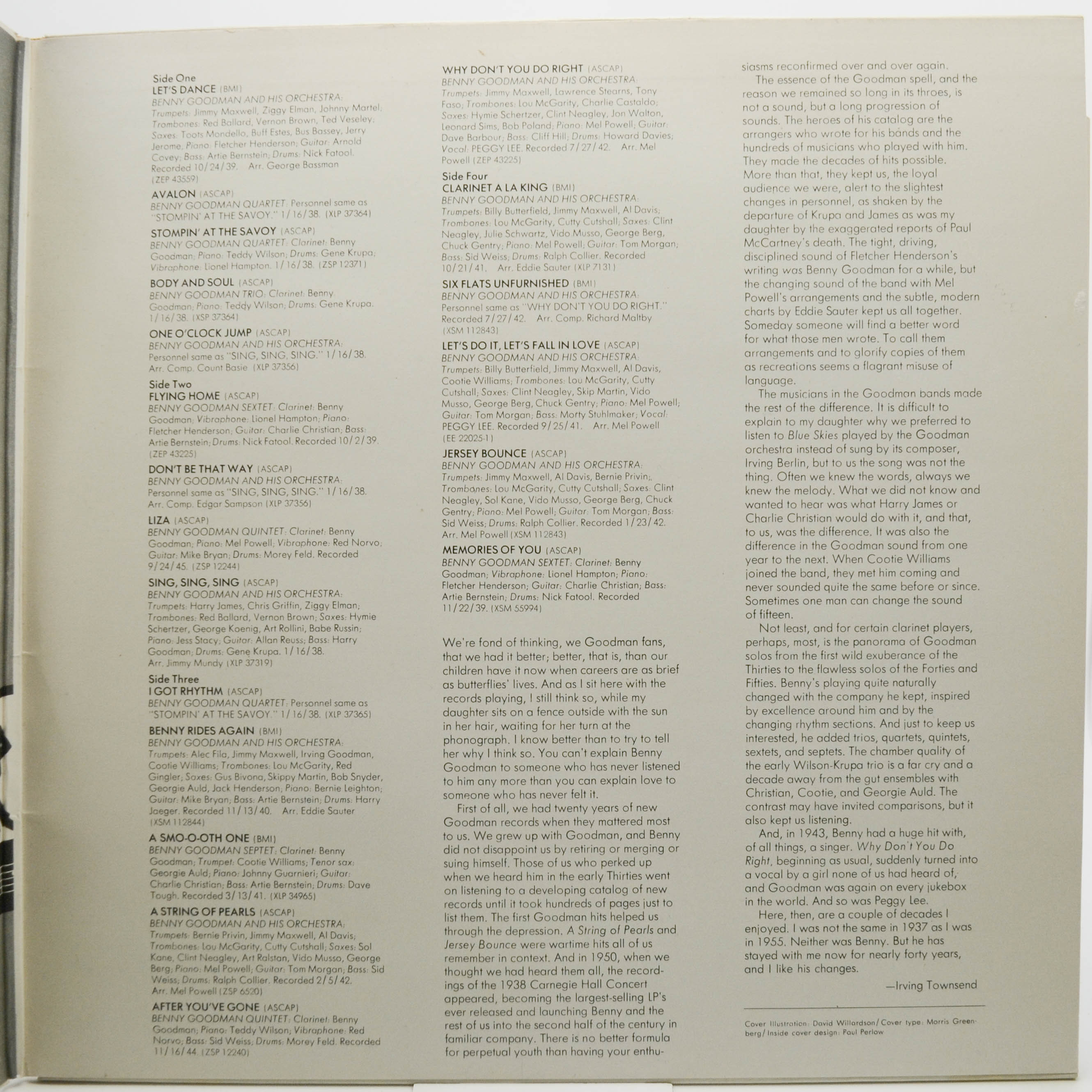 Benny Goodman — All-Time Greatest Hits (2LP), 1972